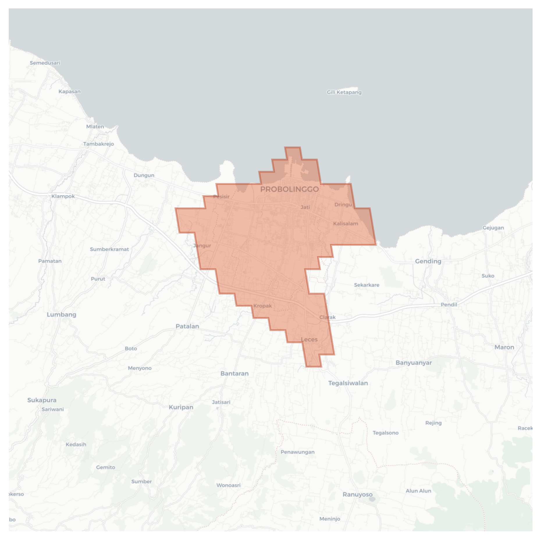 Probolinggo geographic map