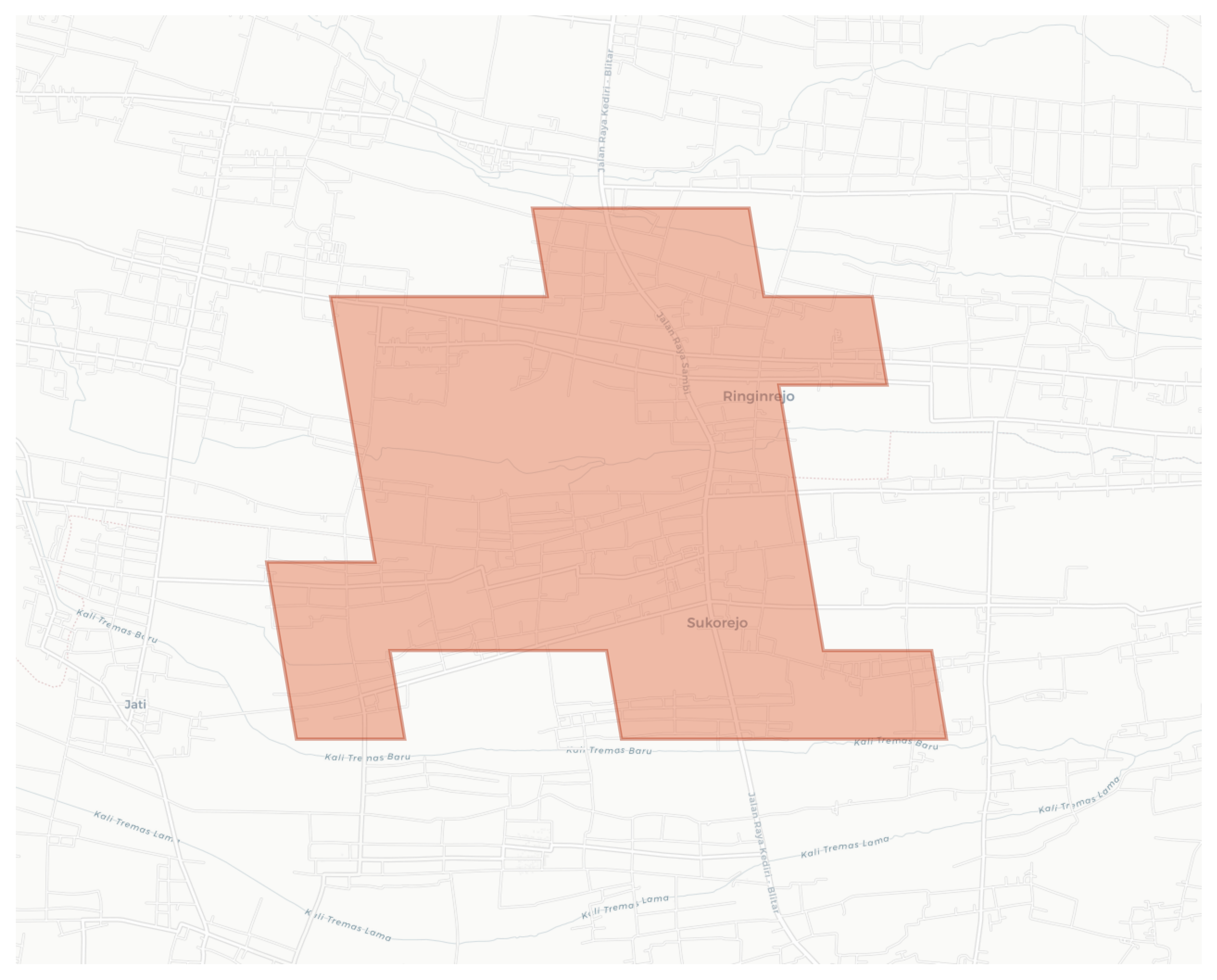 Sukorejo geographic map