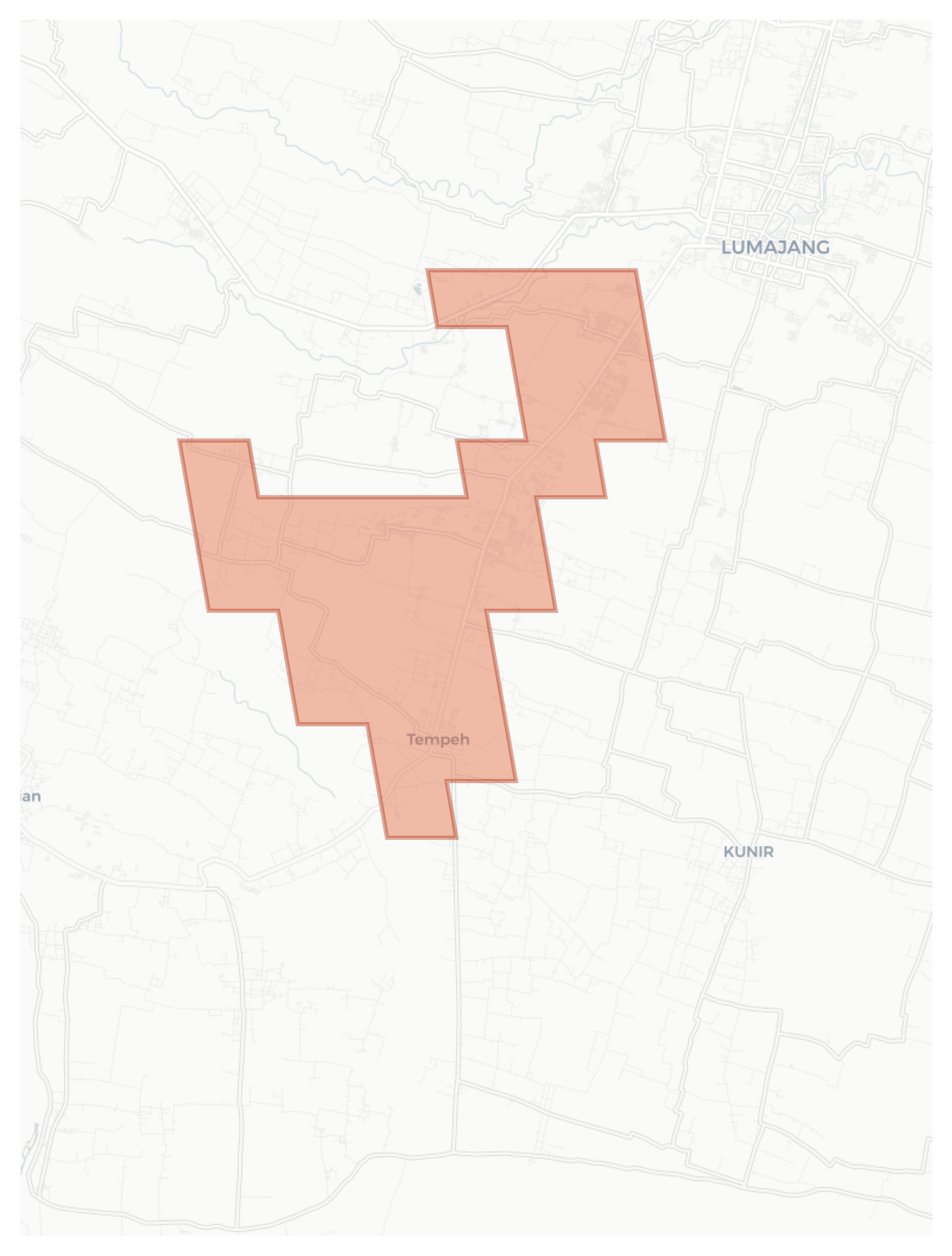 Tempeh geographic map