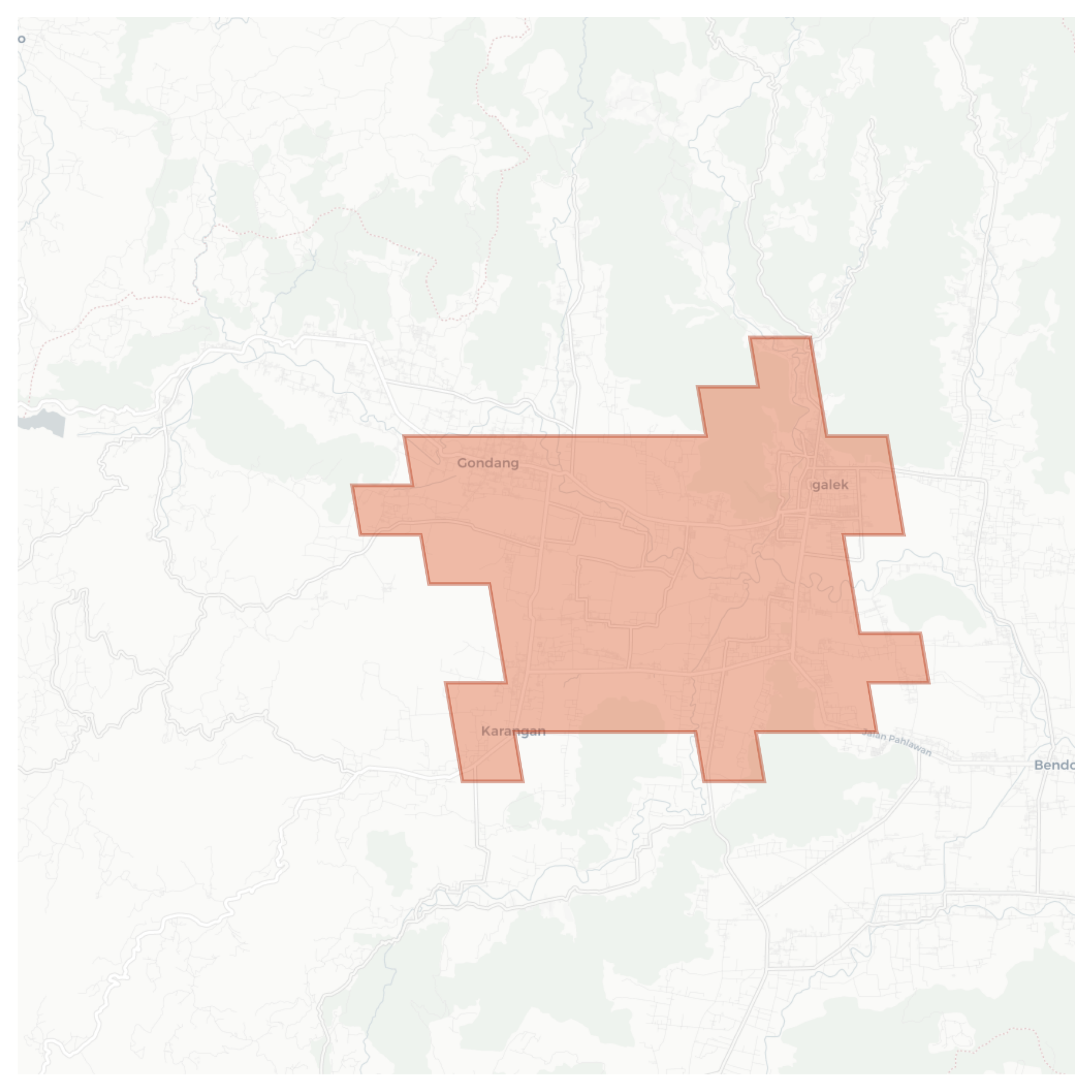 Trenggalek geographic map