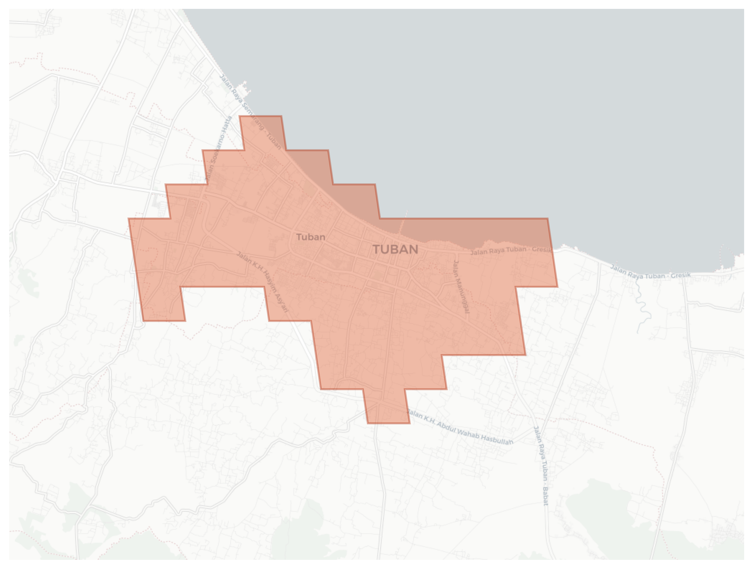 Tuban geographic map