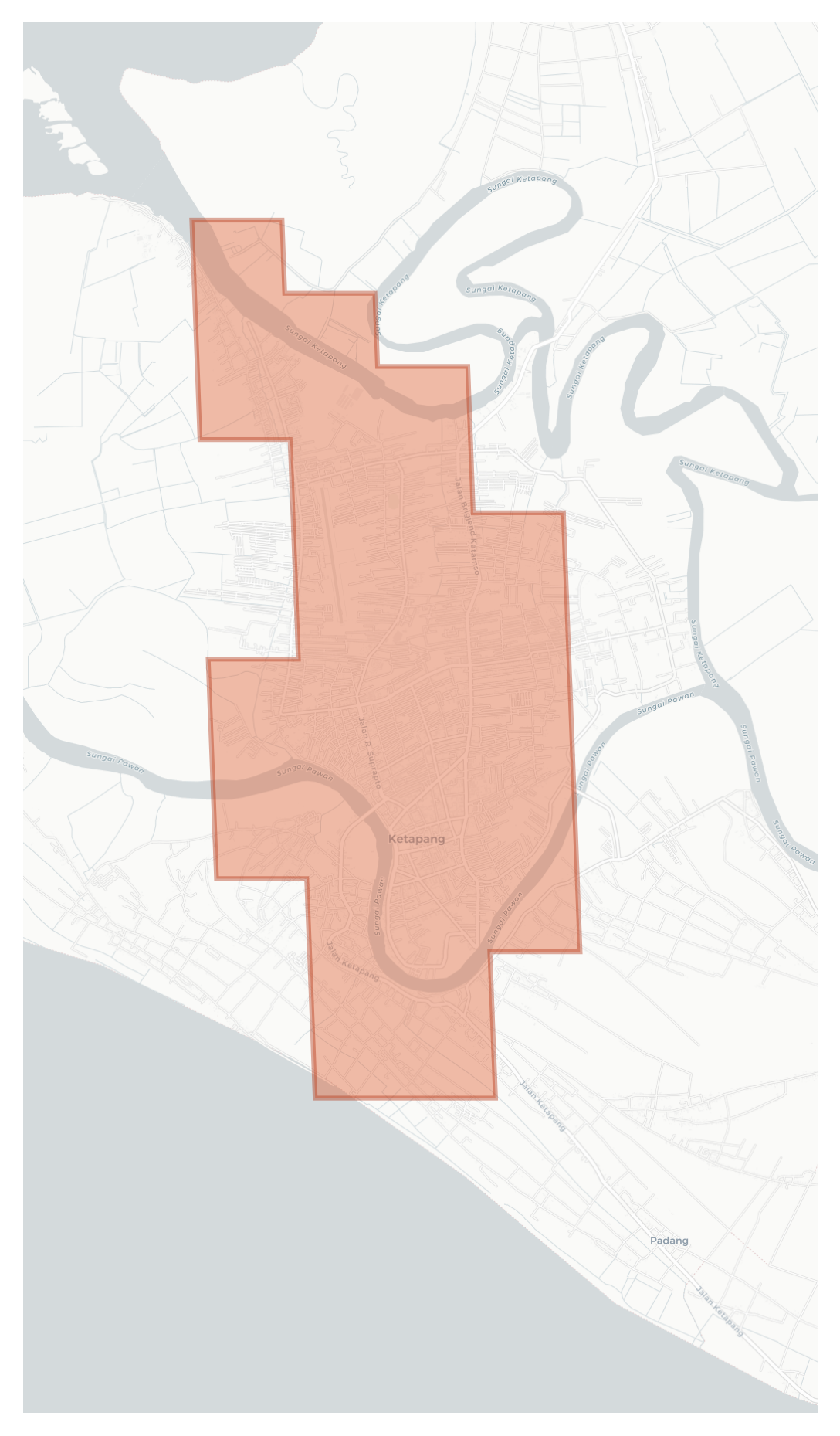 Ketapang geographic map