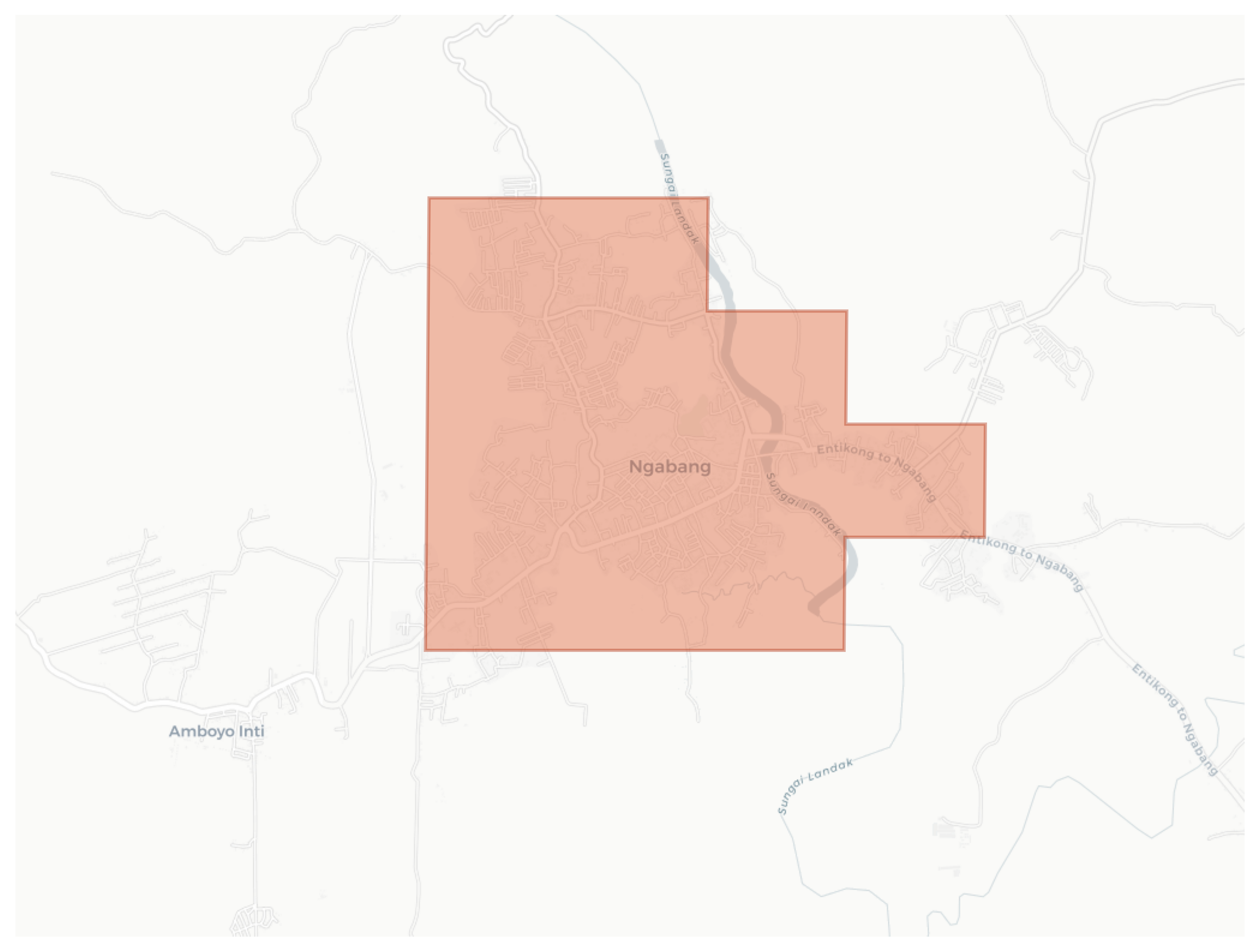 Ngabang geographic map