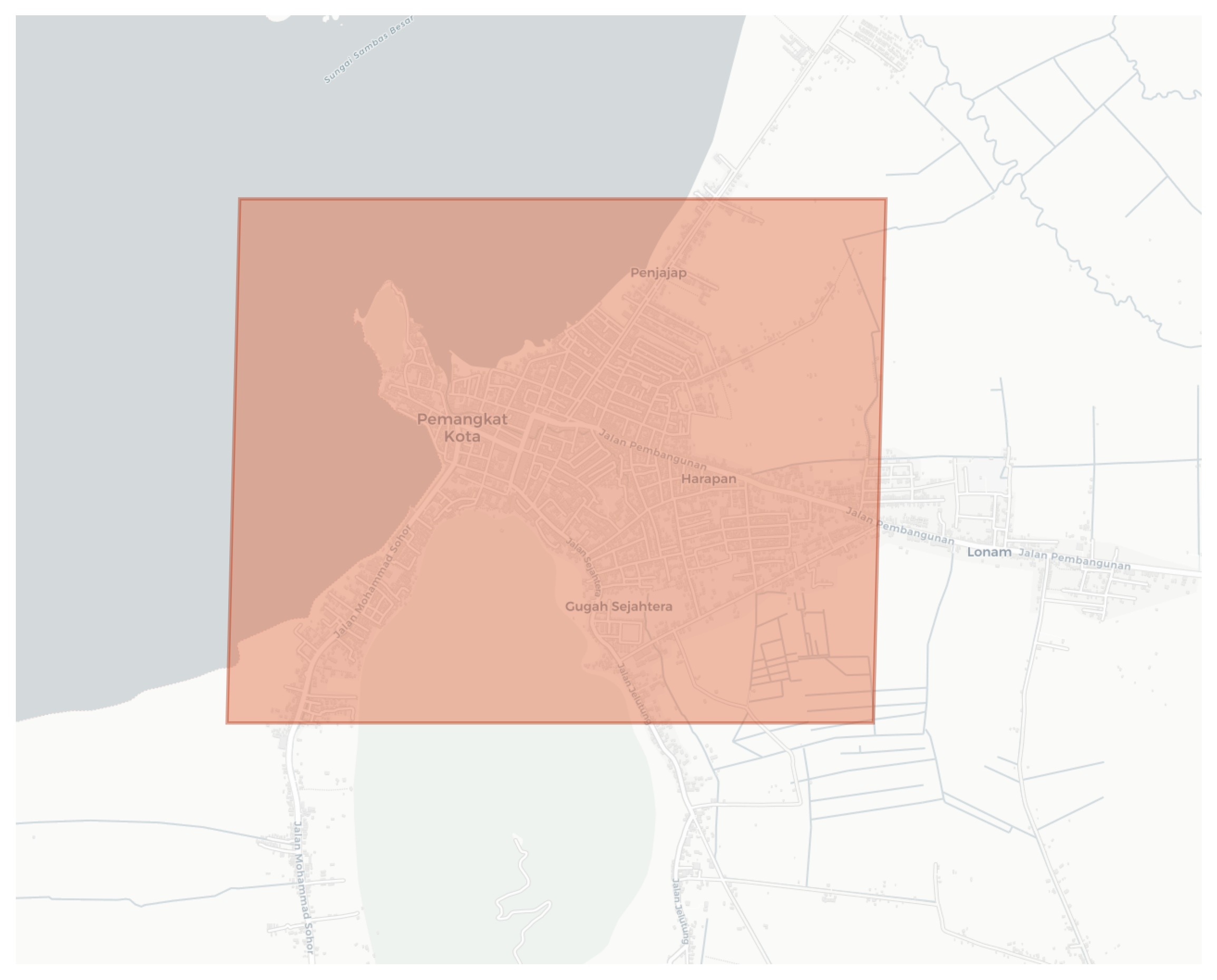 Pemangkat Kota geographic map