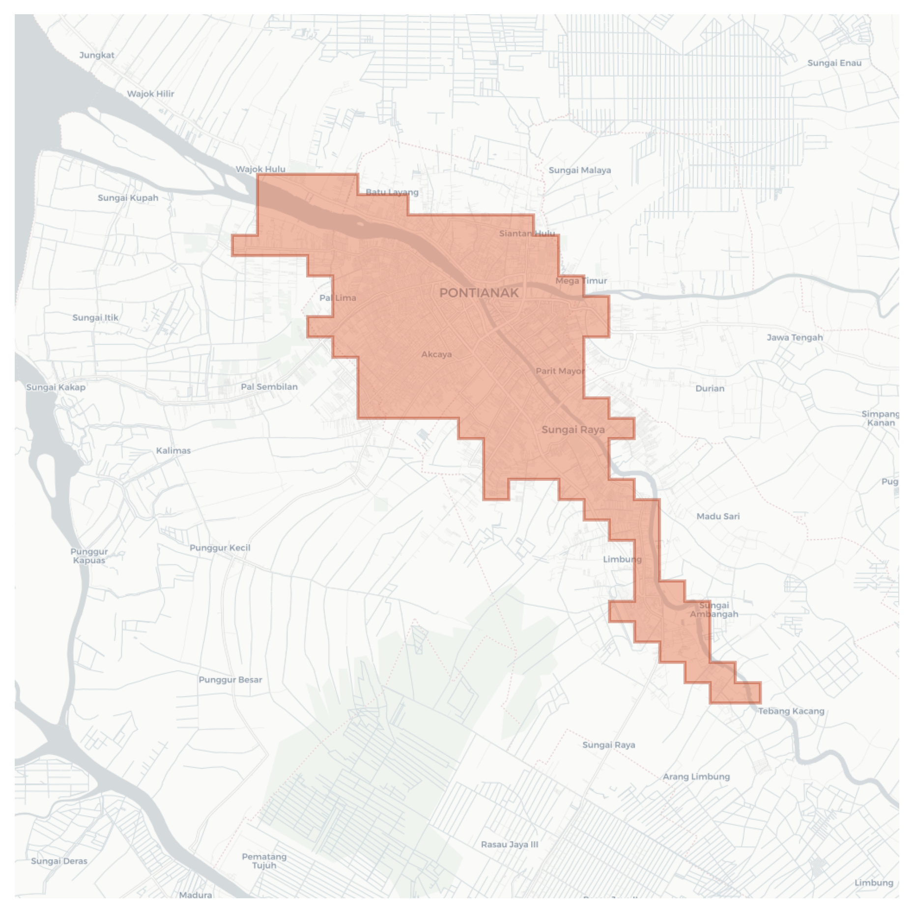 Pontianak geographic map