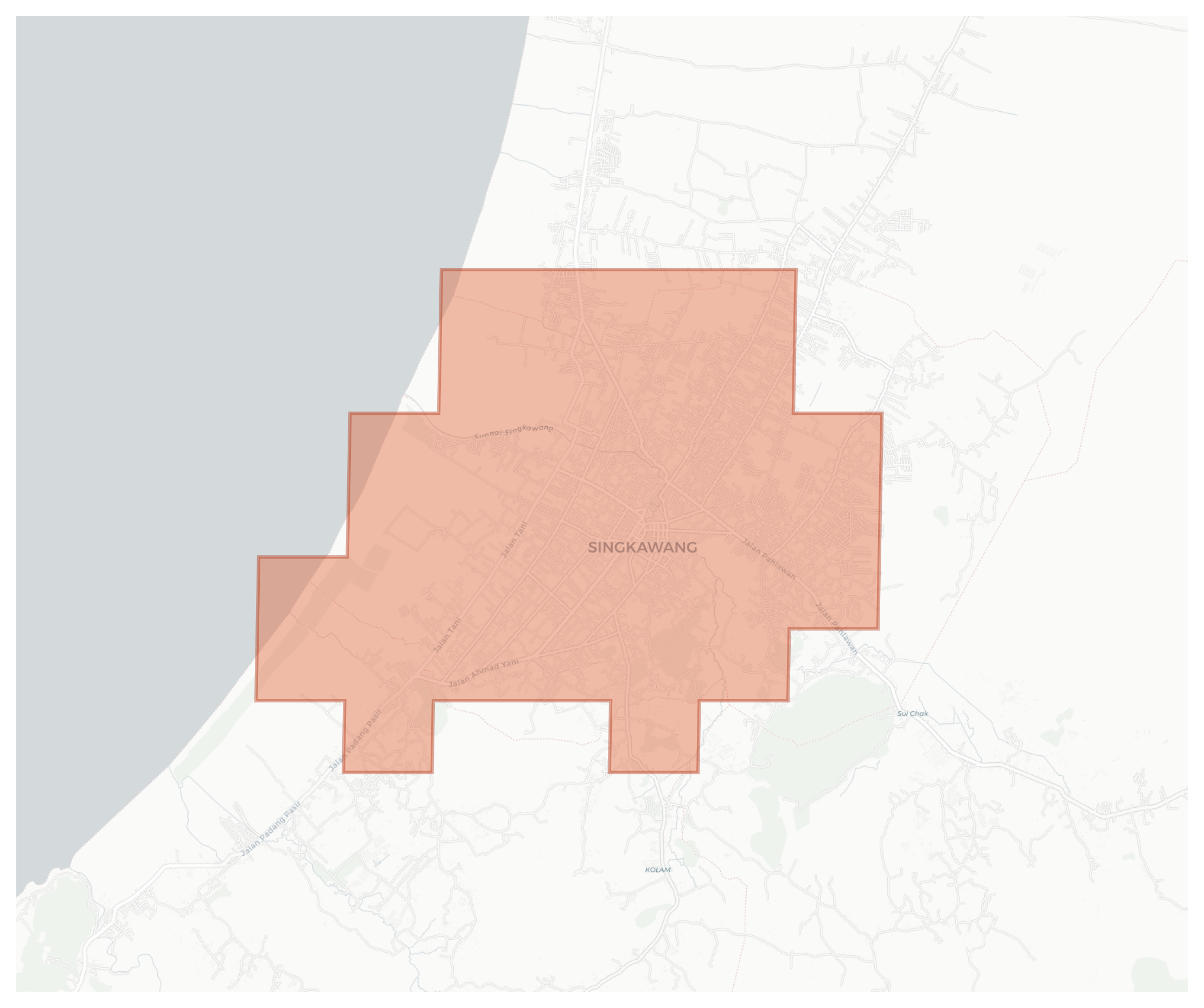Singkawang geographic map