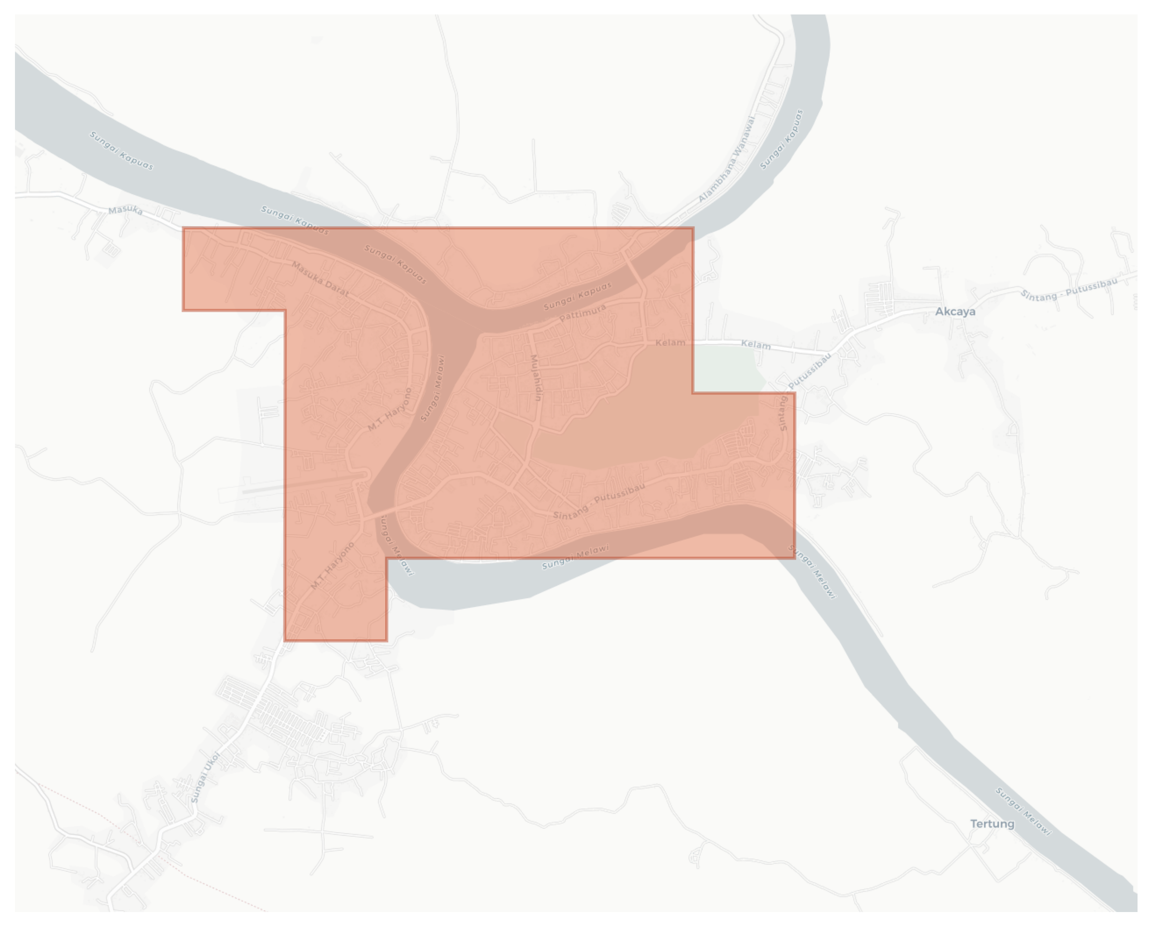 Sintang geographic map