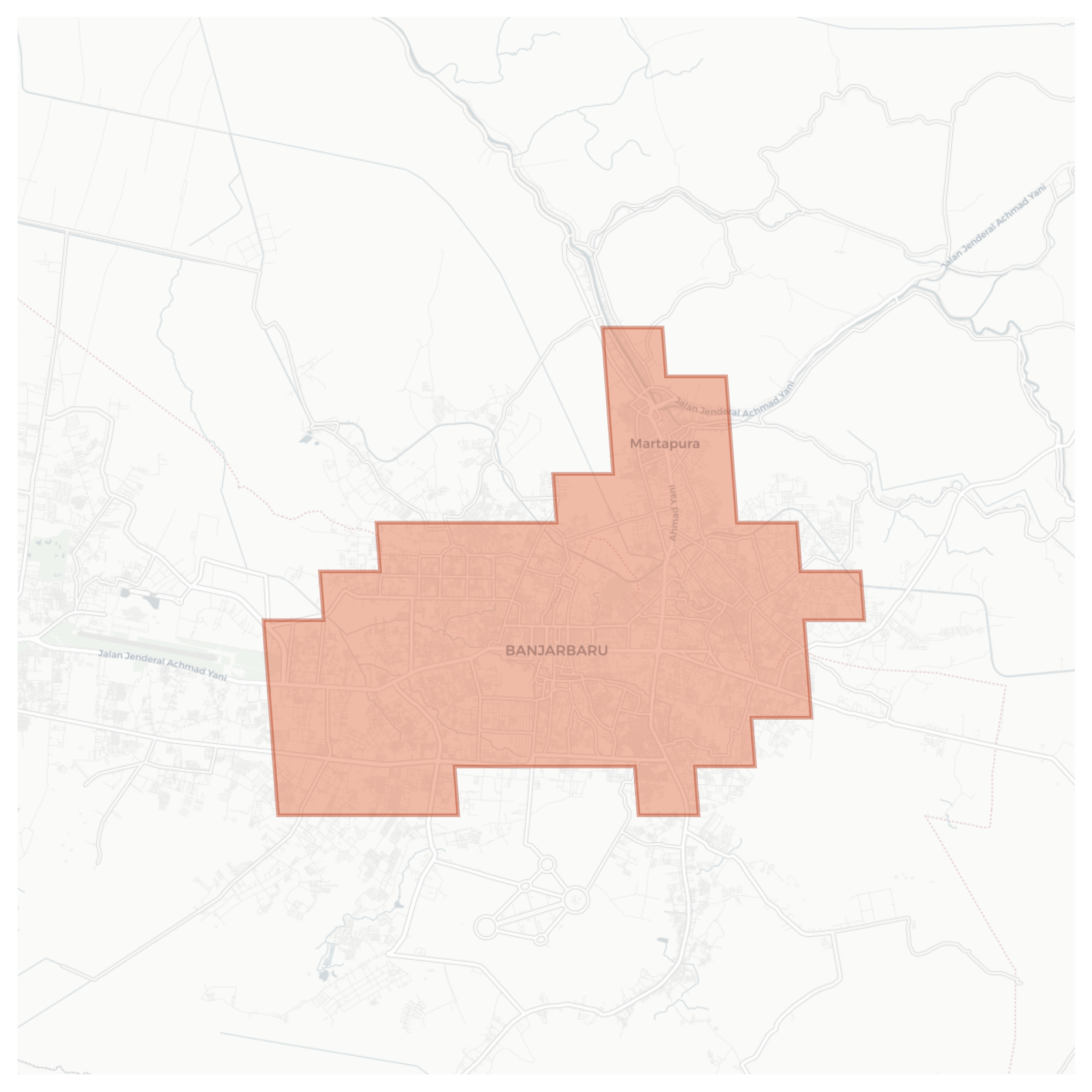 Banjarbaru geographic map