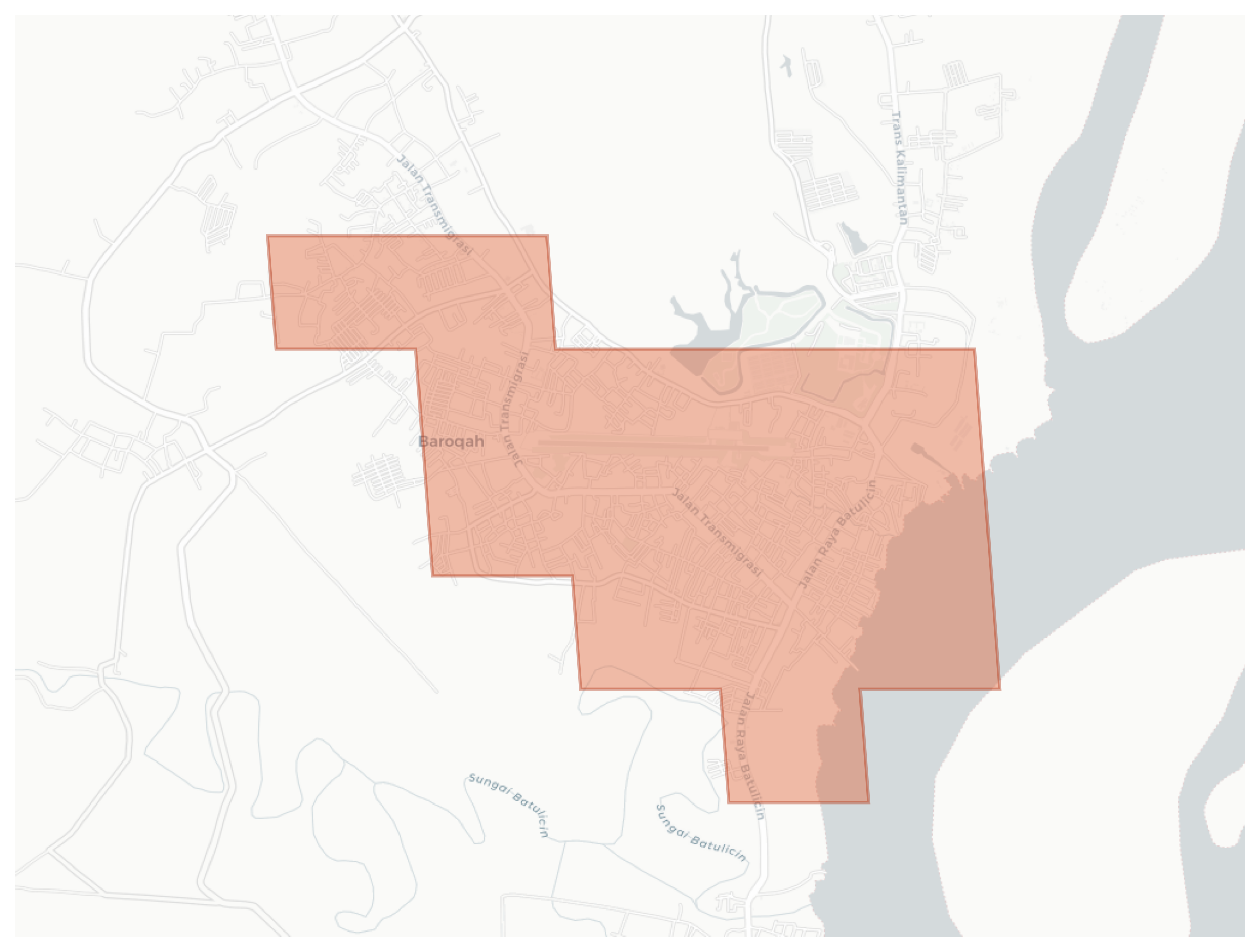 Baroqah geographic map