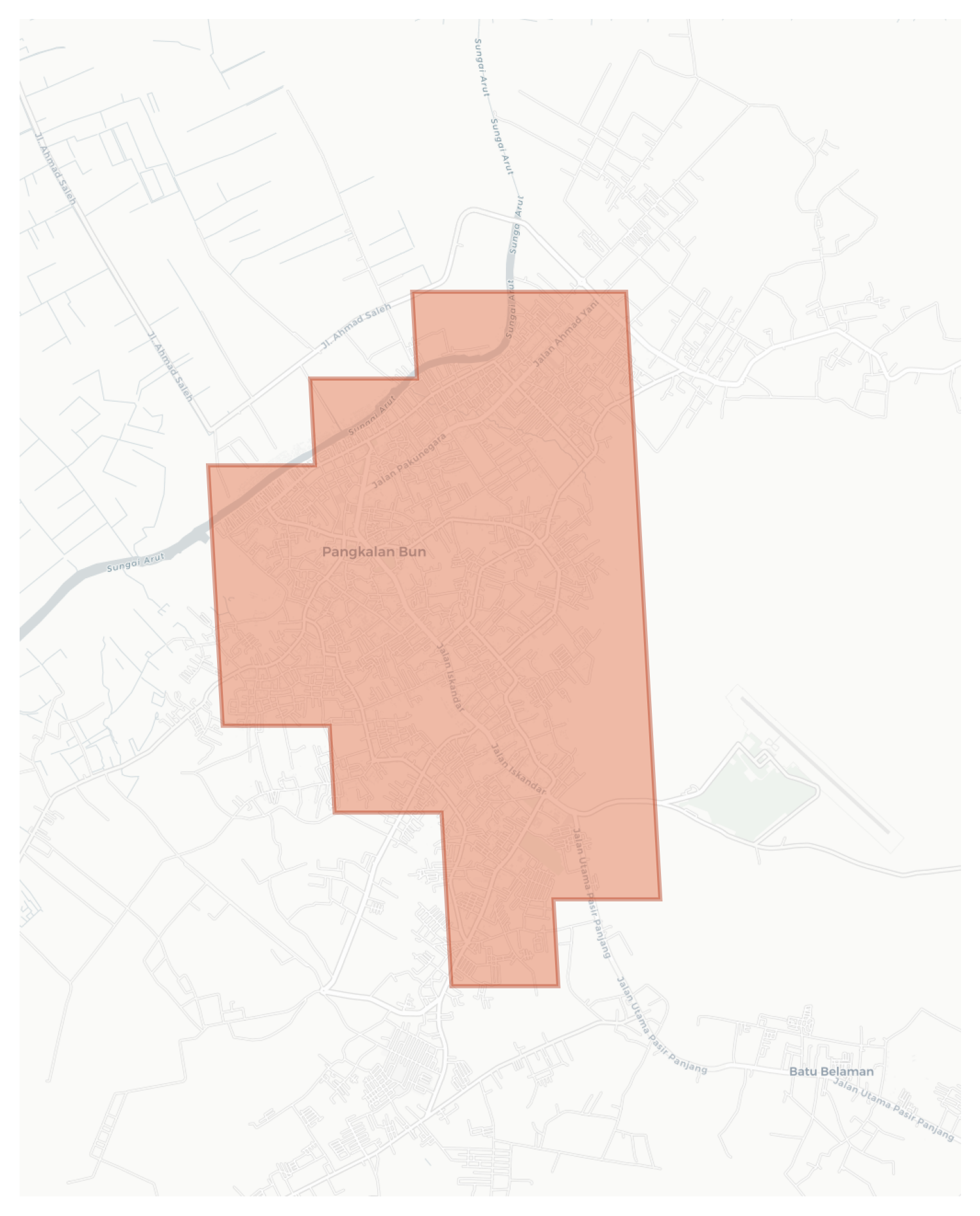 Pangkalan Bun geographic map