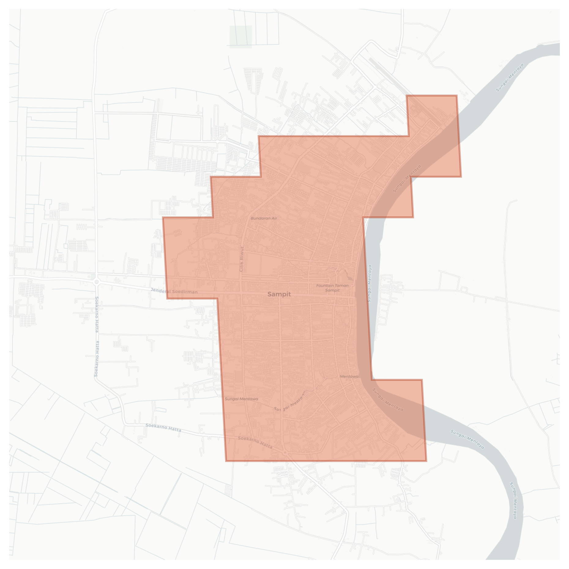 Sampit geographic map