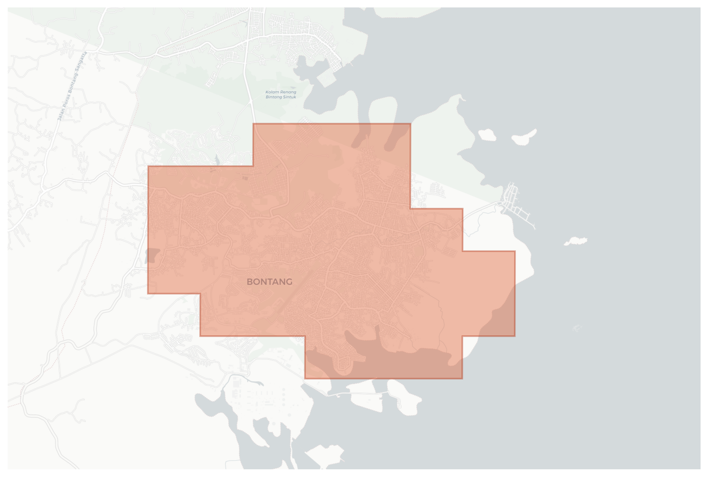 Bontang geographic map