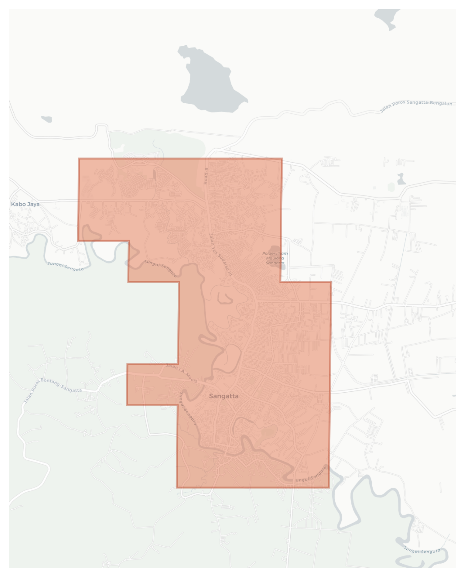 Sangatta Utara geographic map