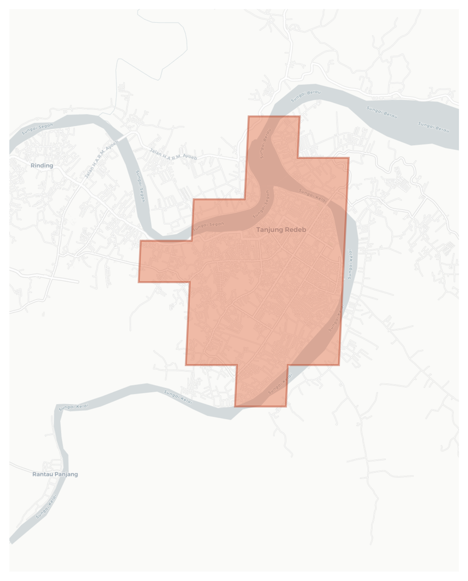 Tanjung Redeb geographic map