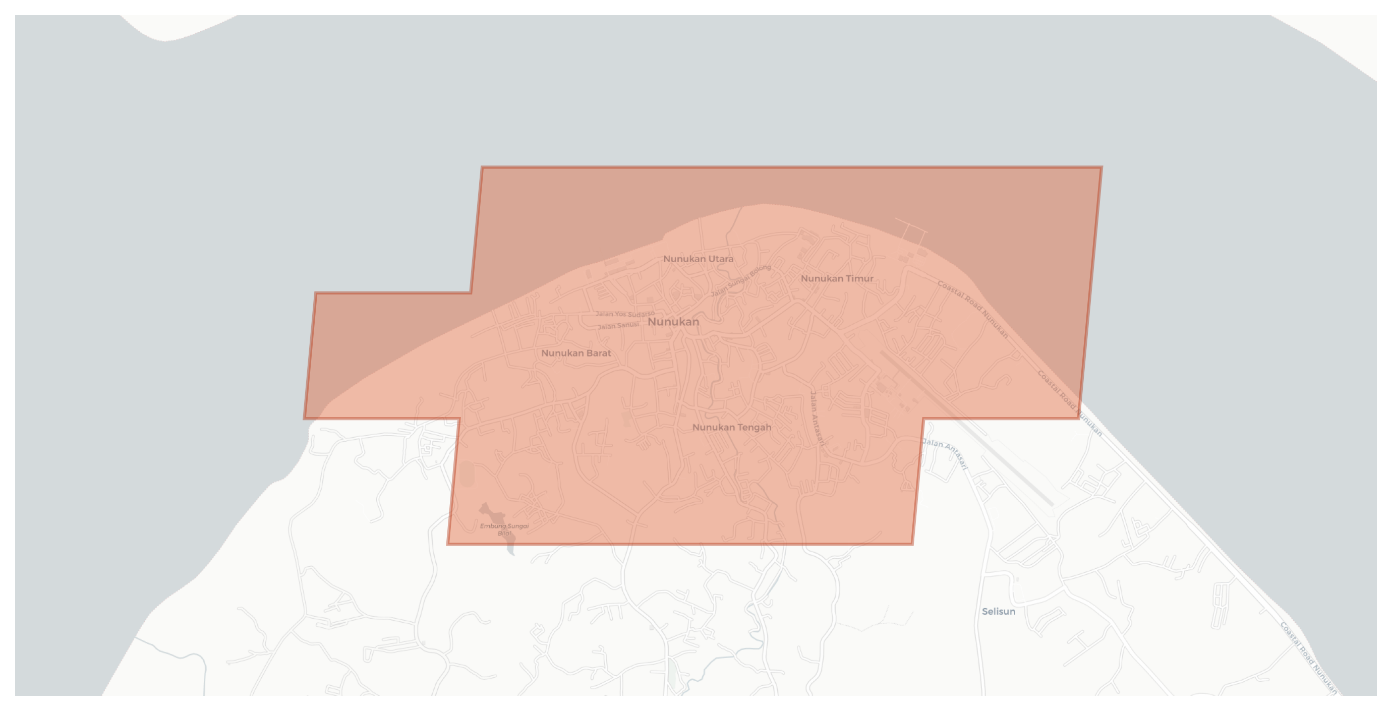 Kota Nunukan geographic map