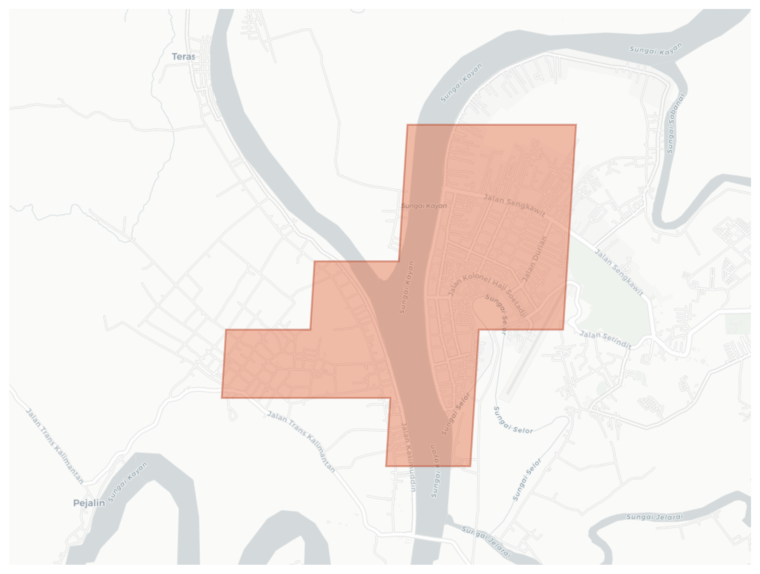 Tanjung Selor geographic map