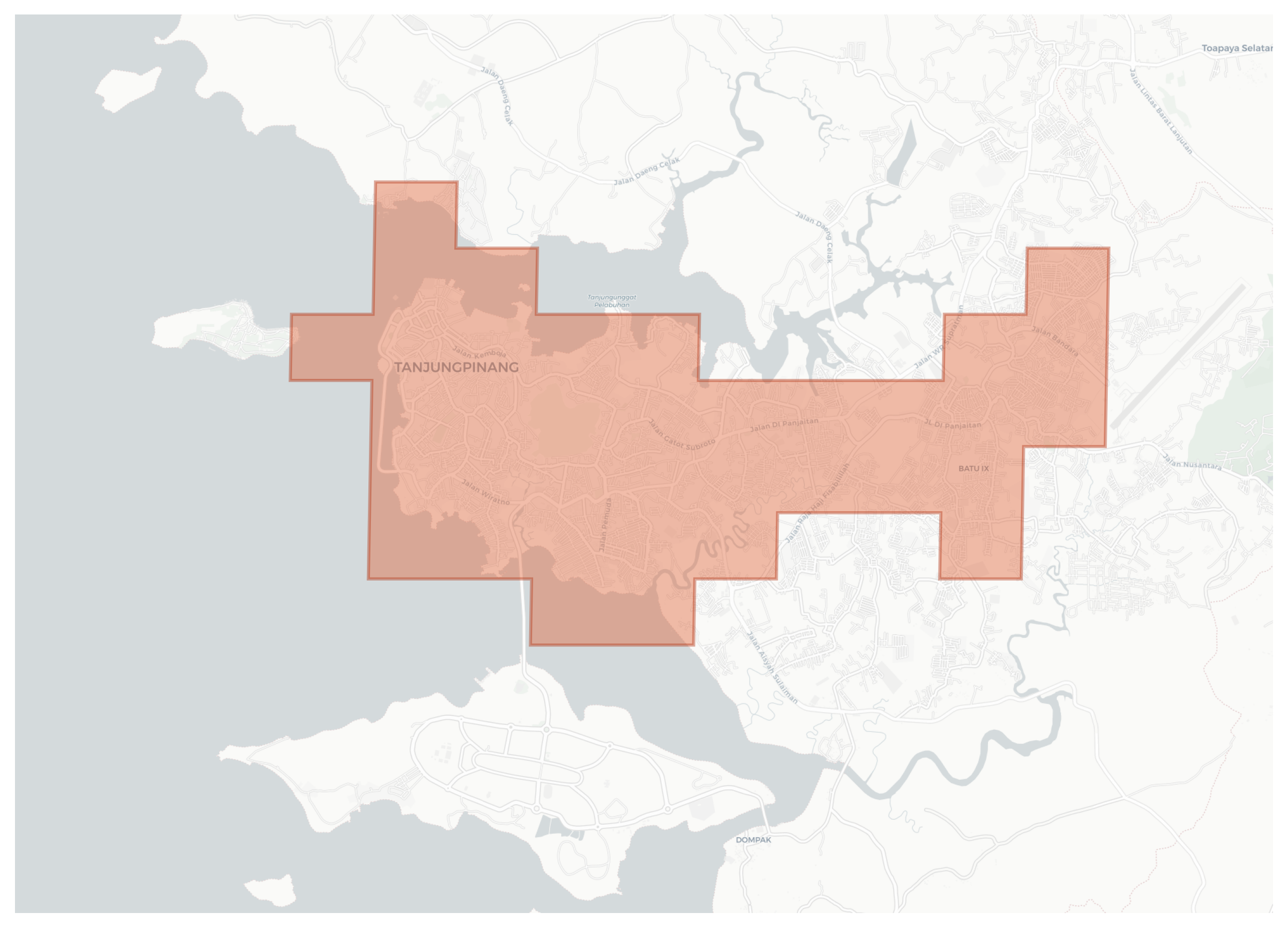 Tanjung Pinang geographic map