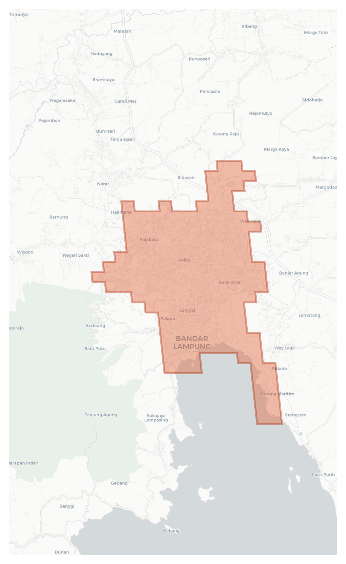 Bandar Lampung geographic map