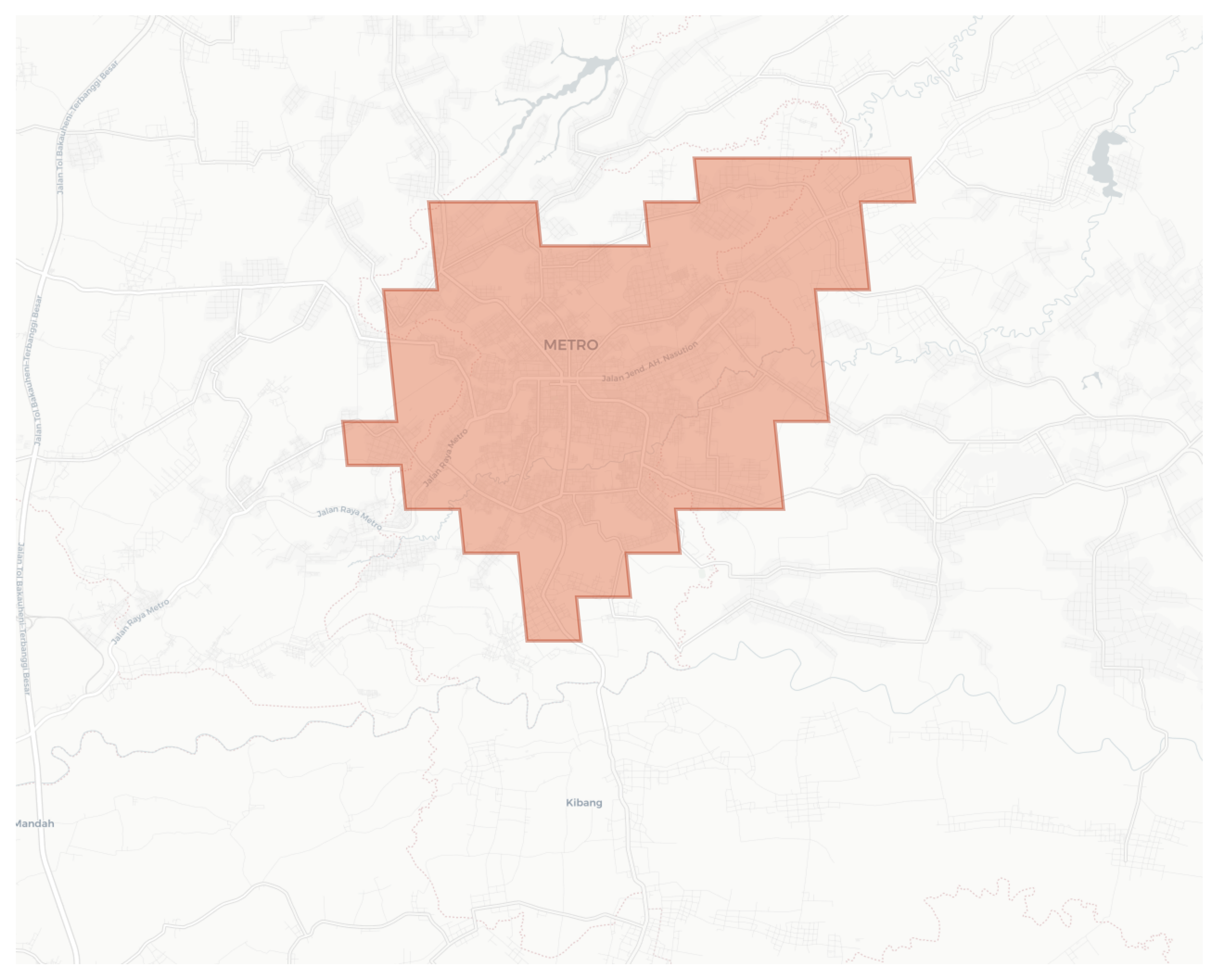 Metro geographic map