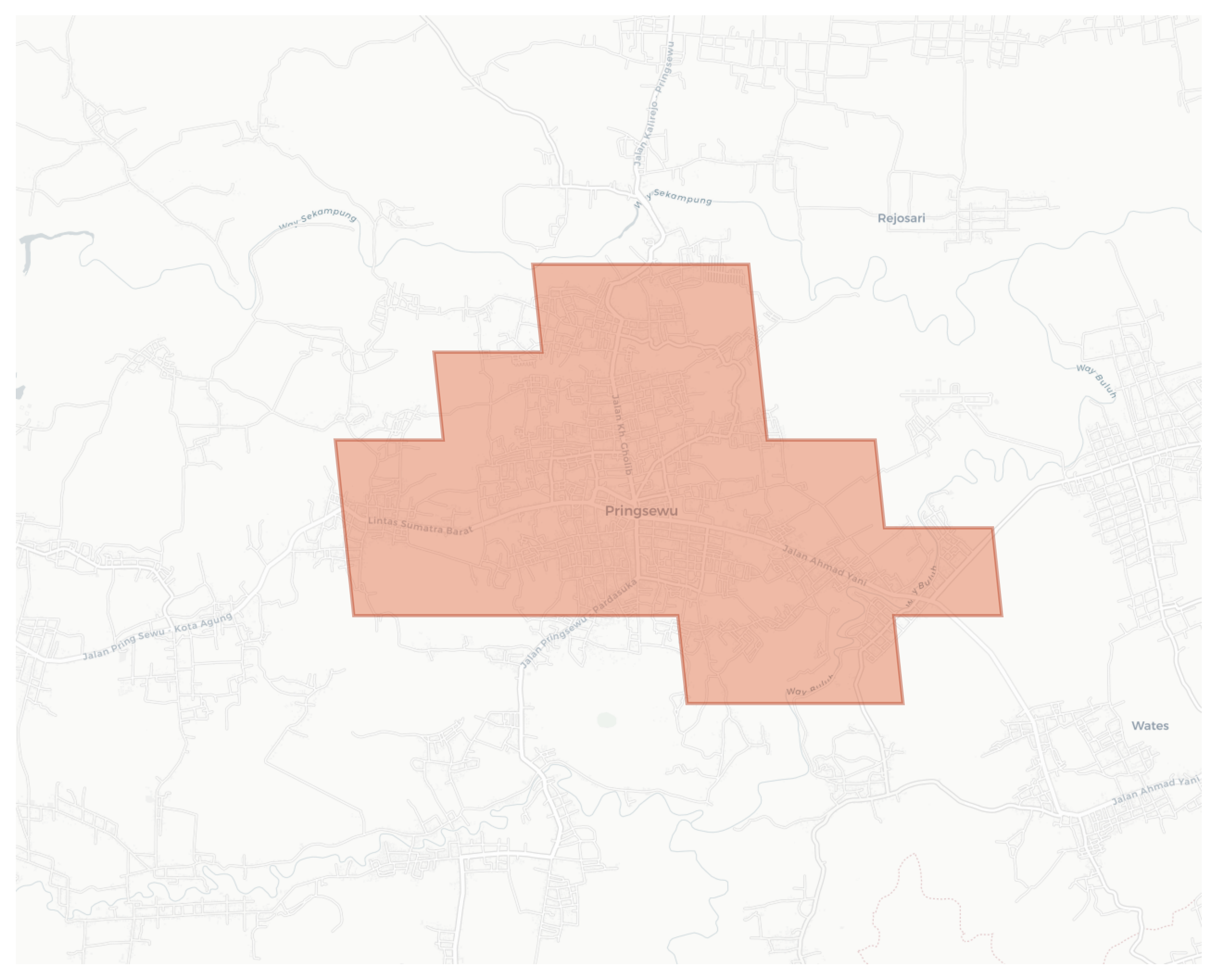 Pringsewu geographic map