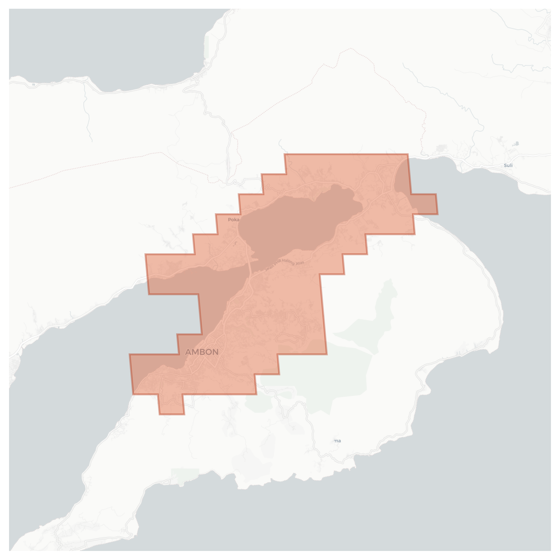 Ambon geographic map