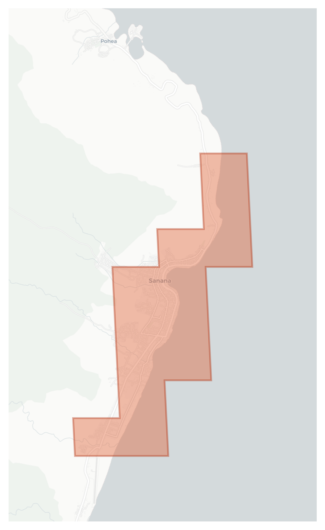 Sanana geographic map