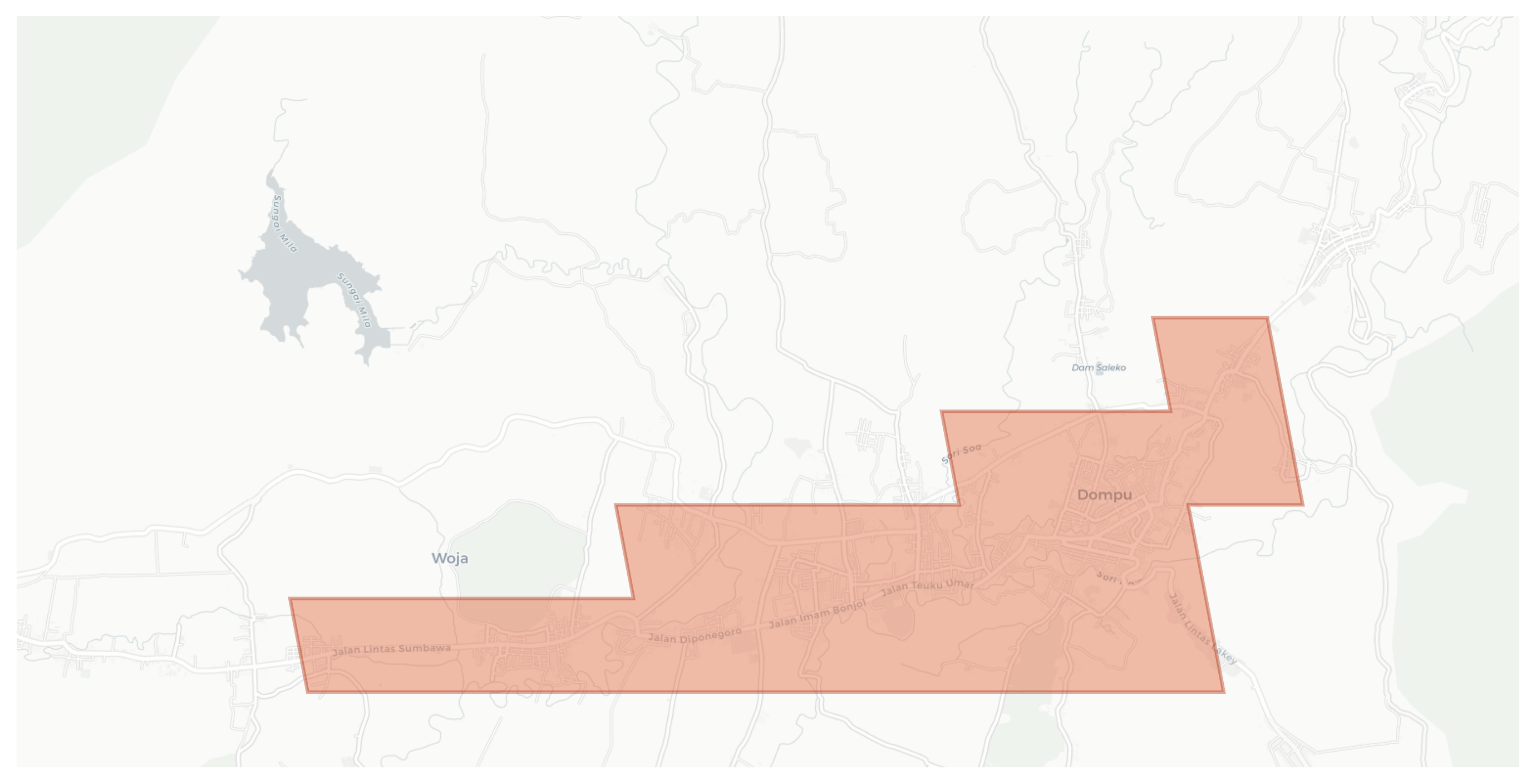 Dompu geographic map
