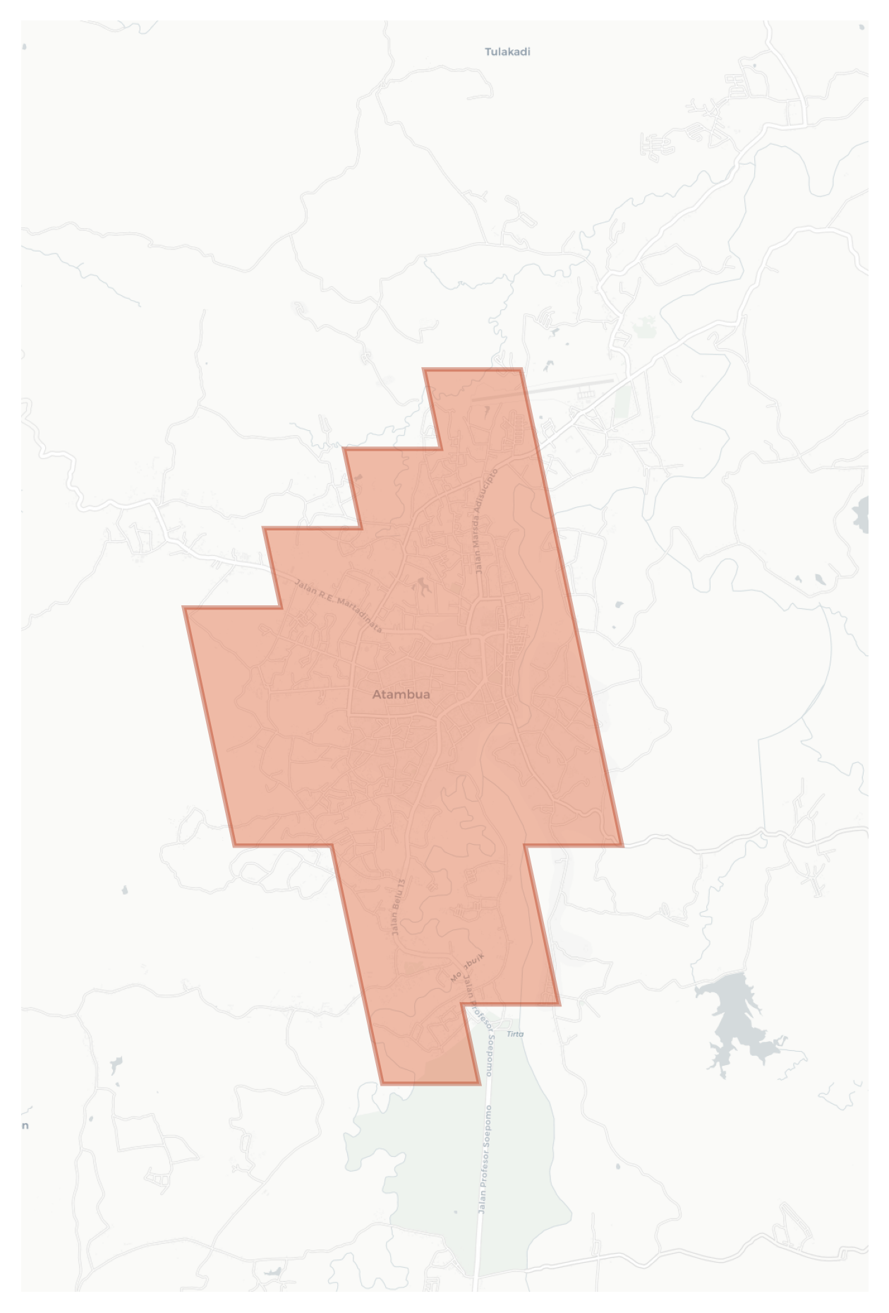 Atambua geographic map