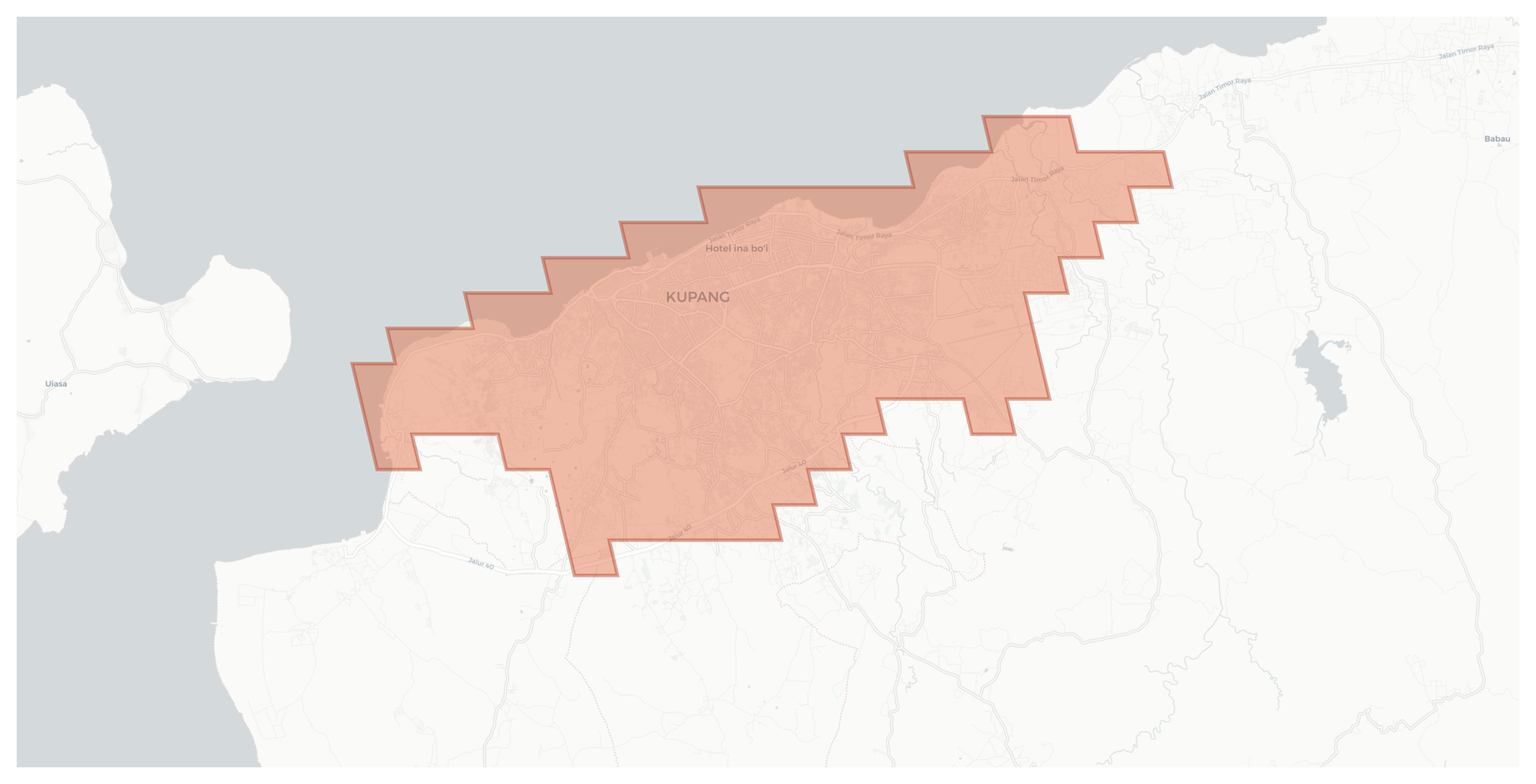 Kupang geographic map