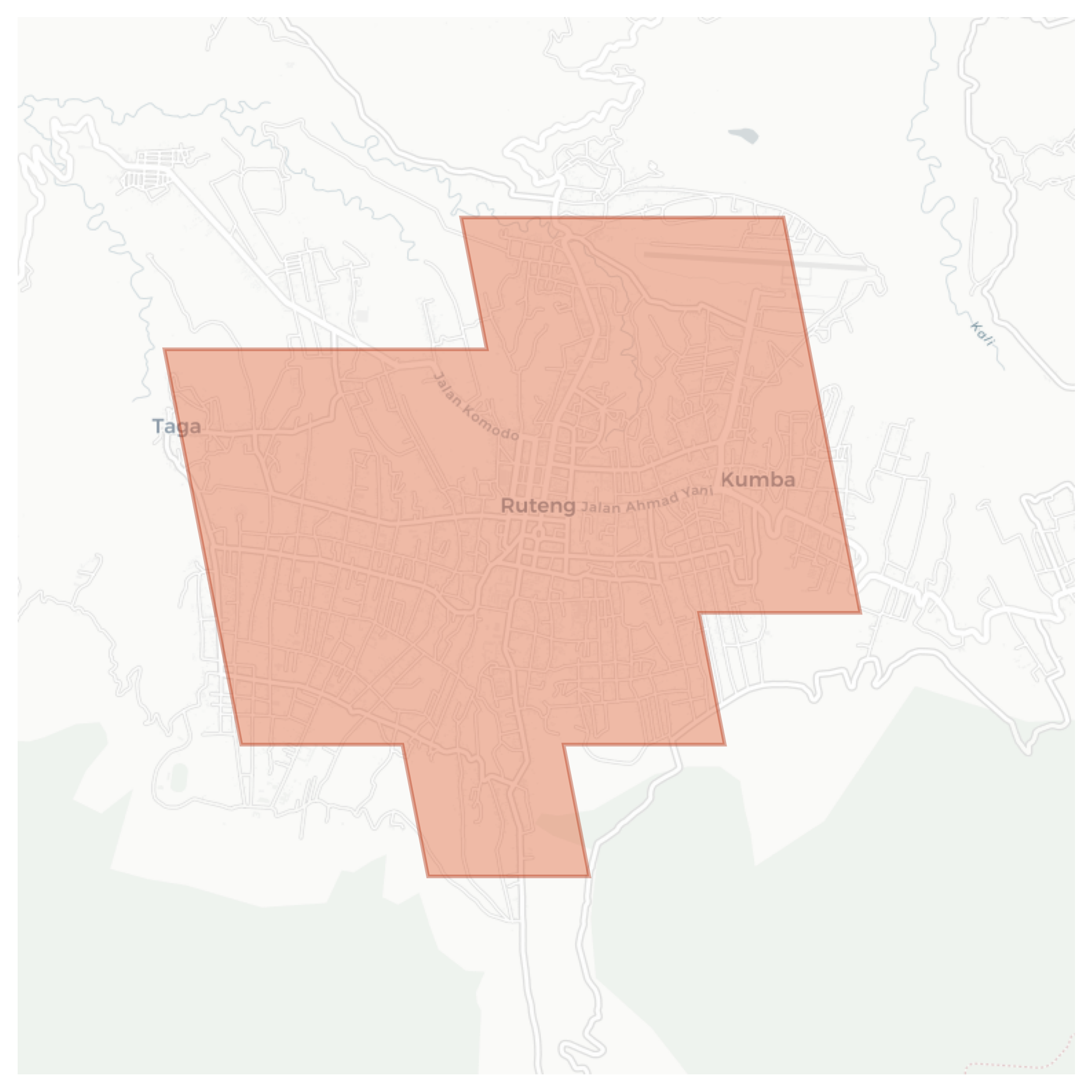 Ruteng geographic map