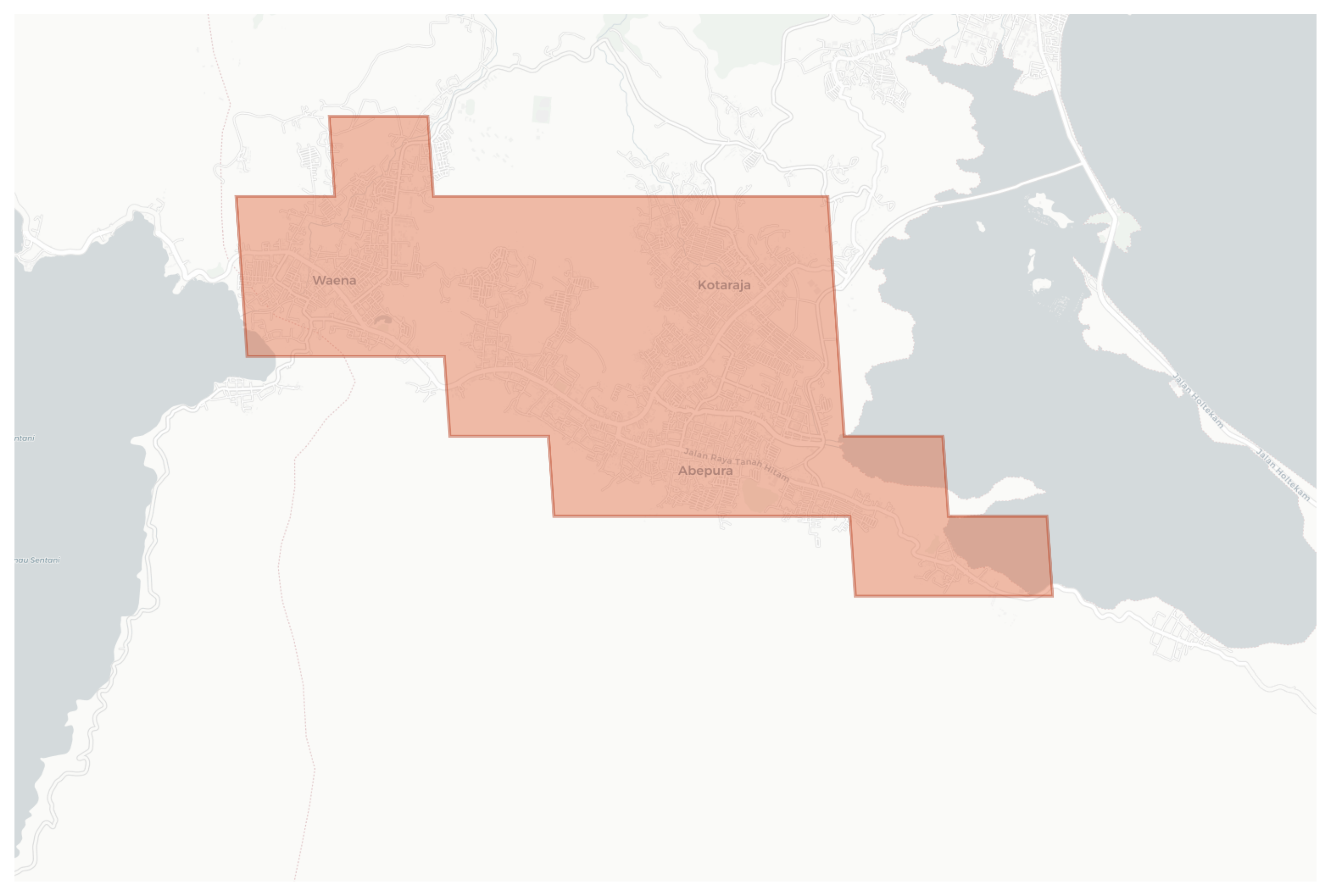 Abepura geographic map