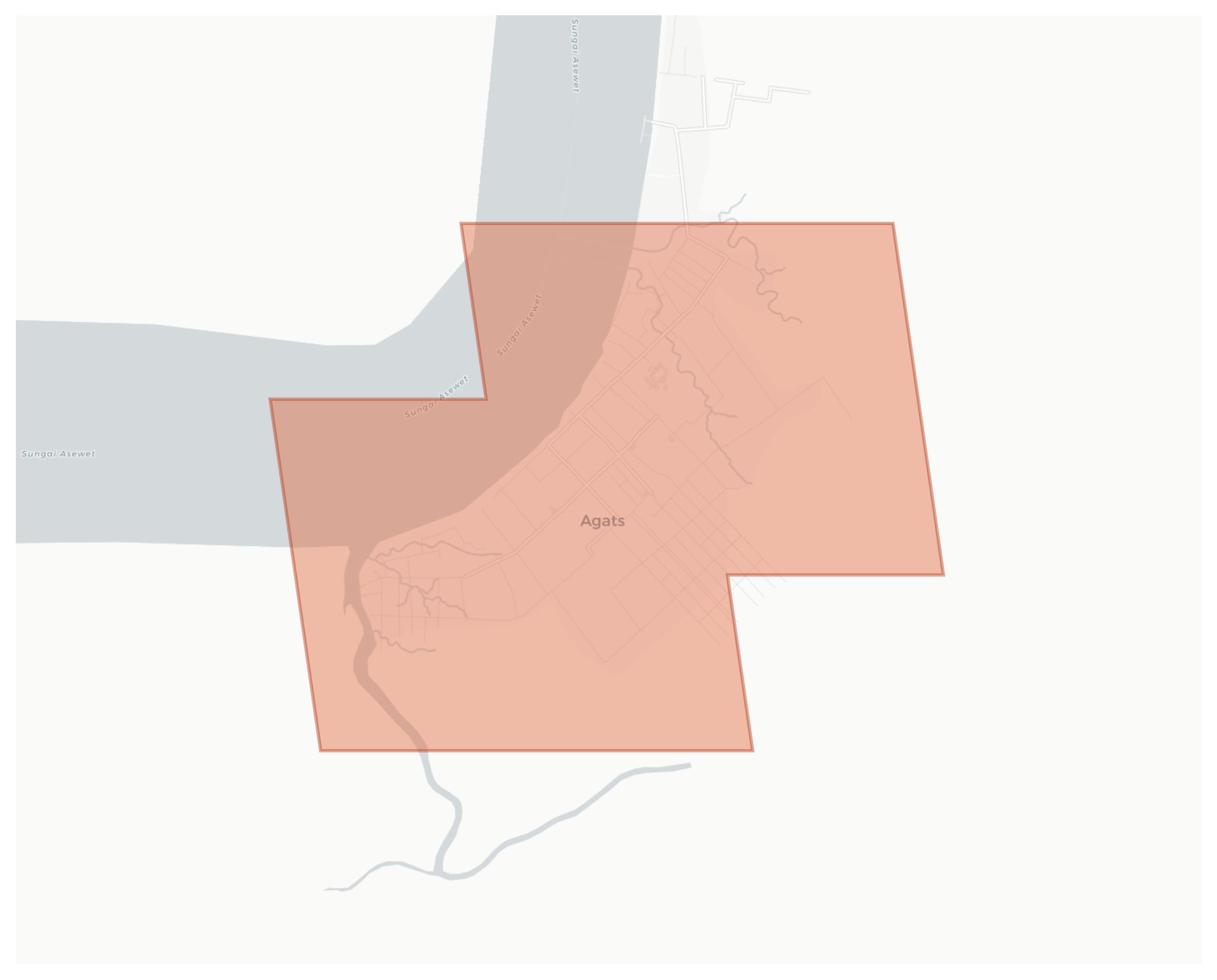 Agats geographic map