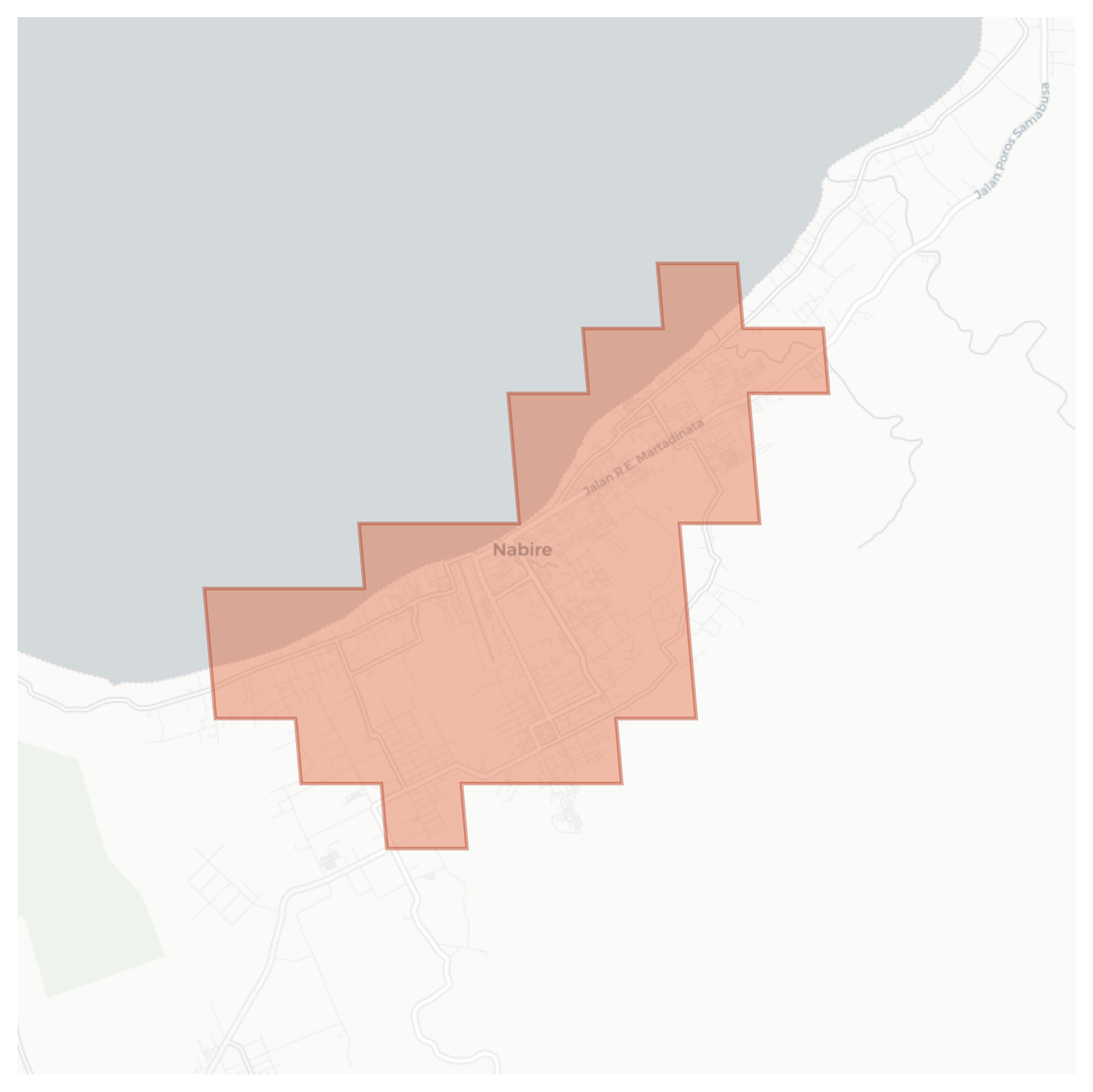 Nabire geographic map