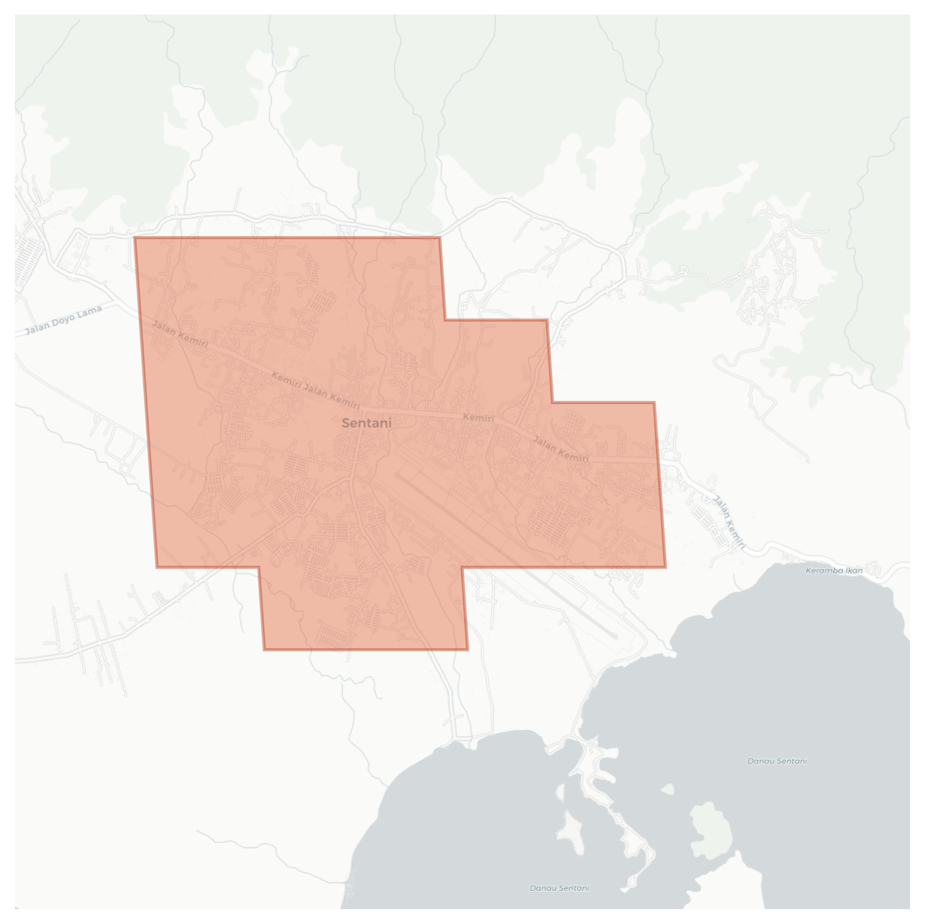 Sentani geographic map