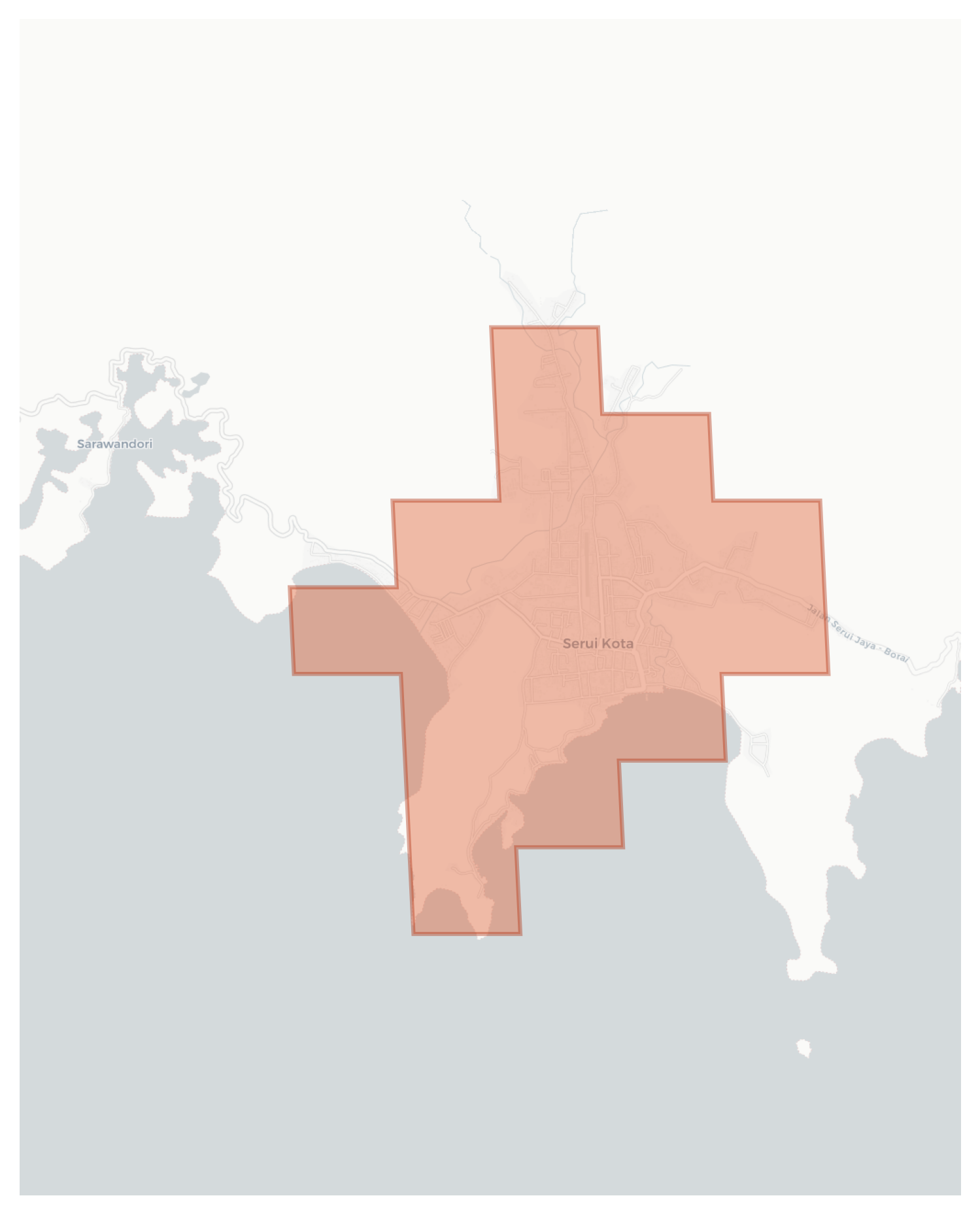 Serui Kota geographic map
