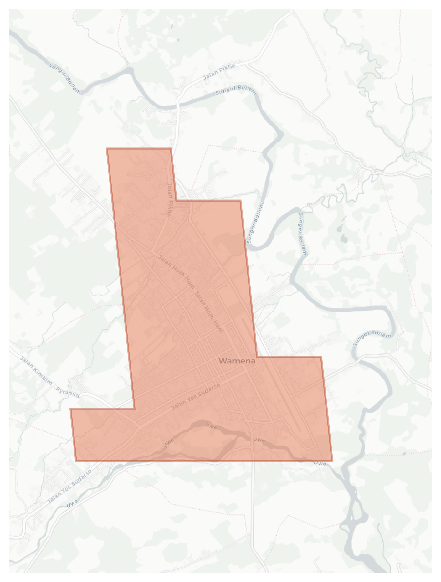 Wamena geographic map