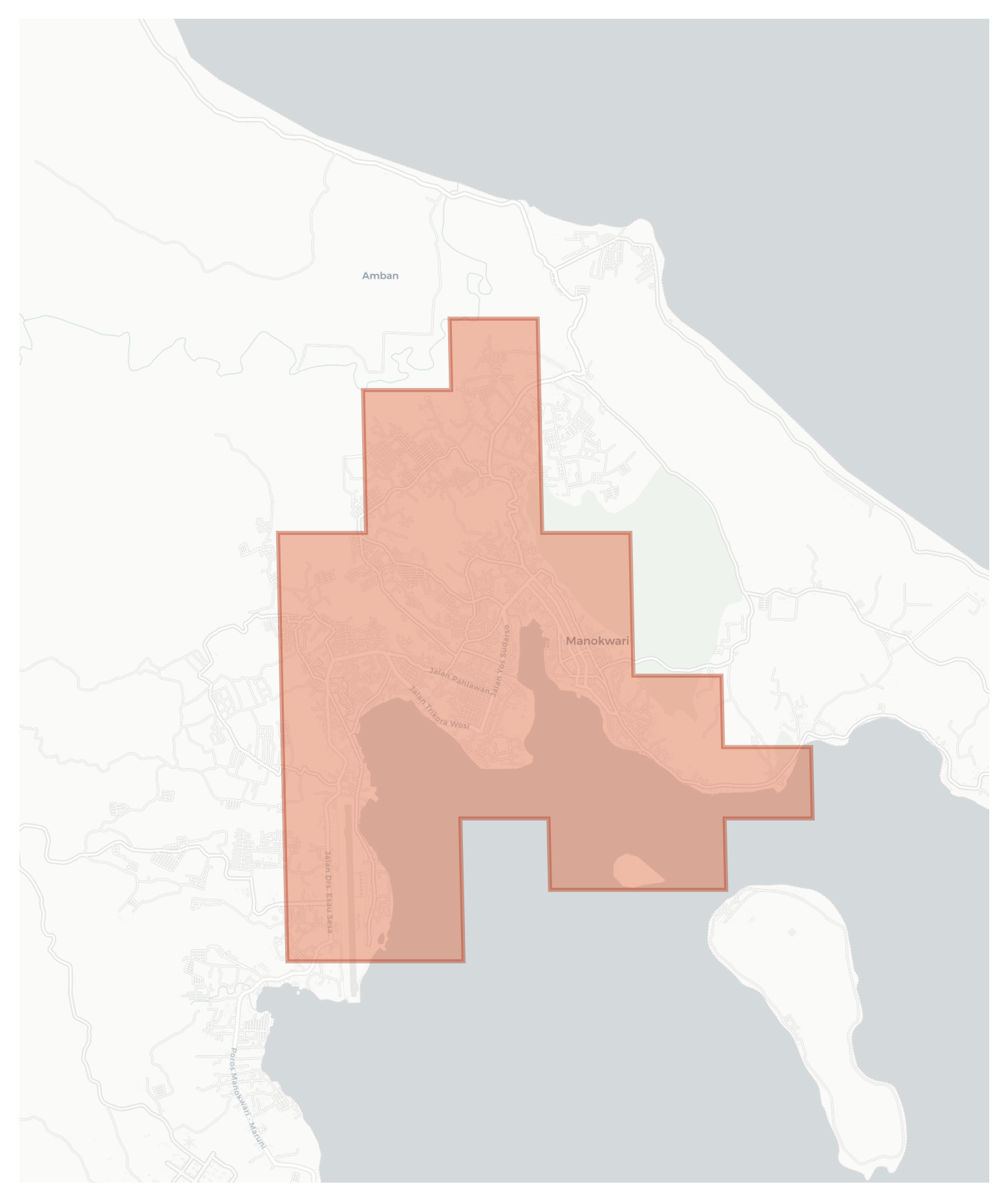 Manokwari geographic map