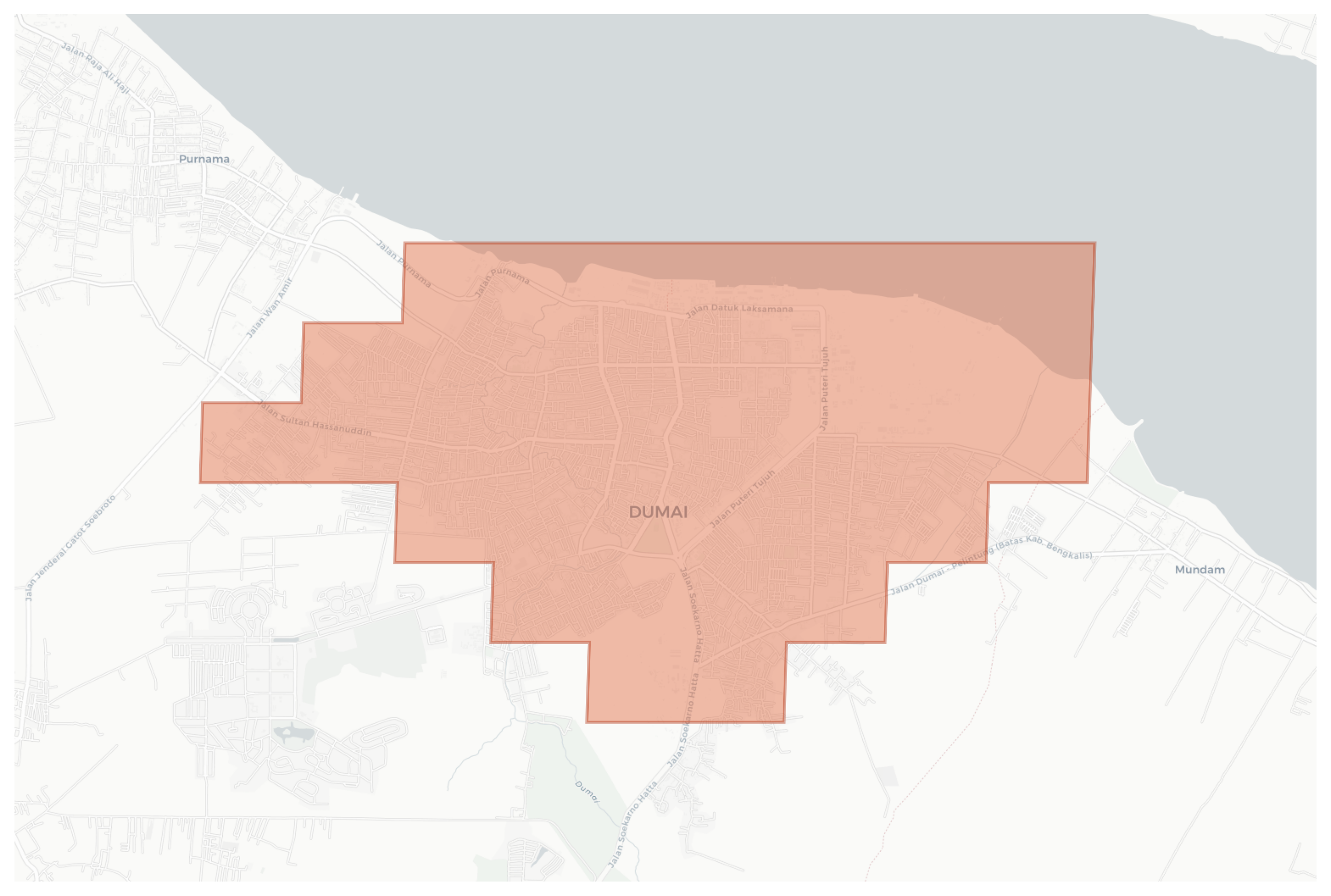 Dumai geographic map