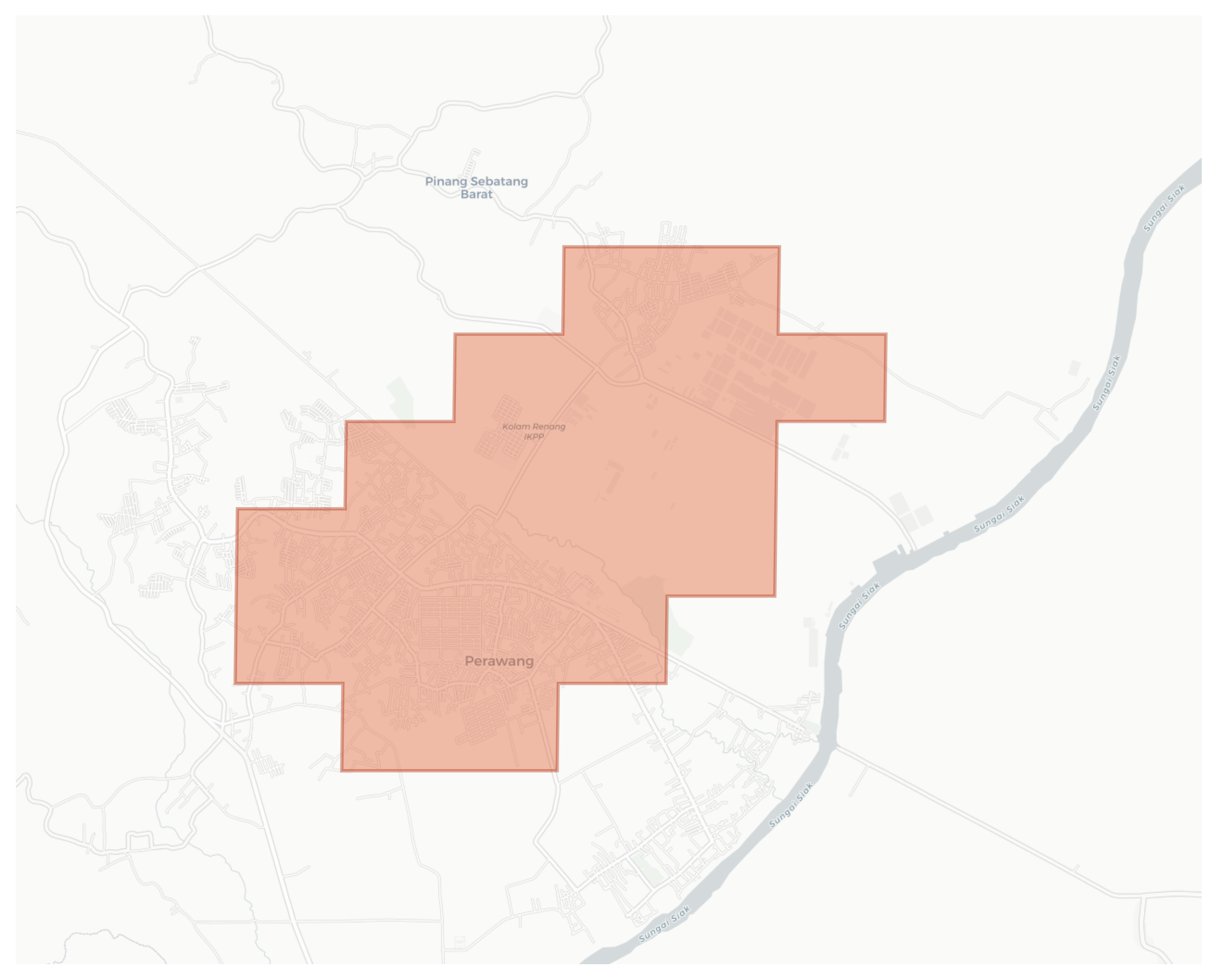 Perawang geographic map