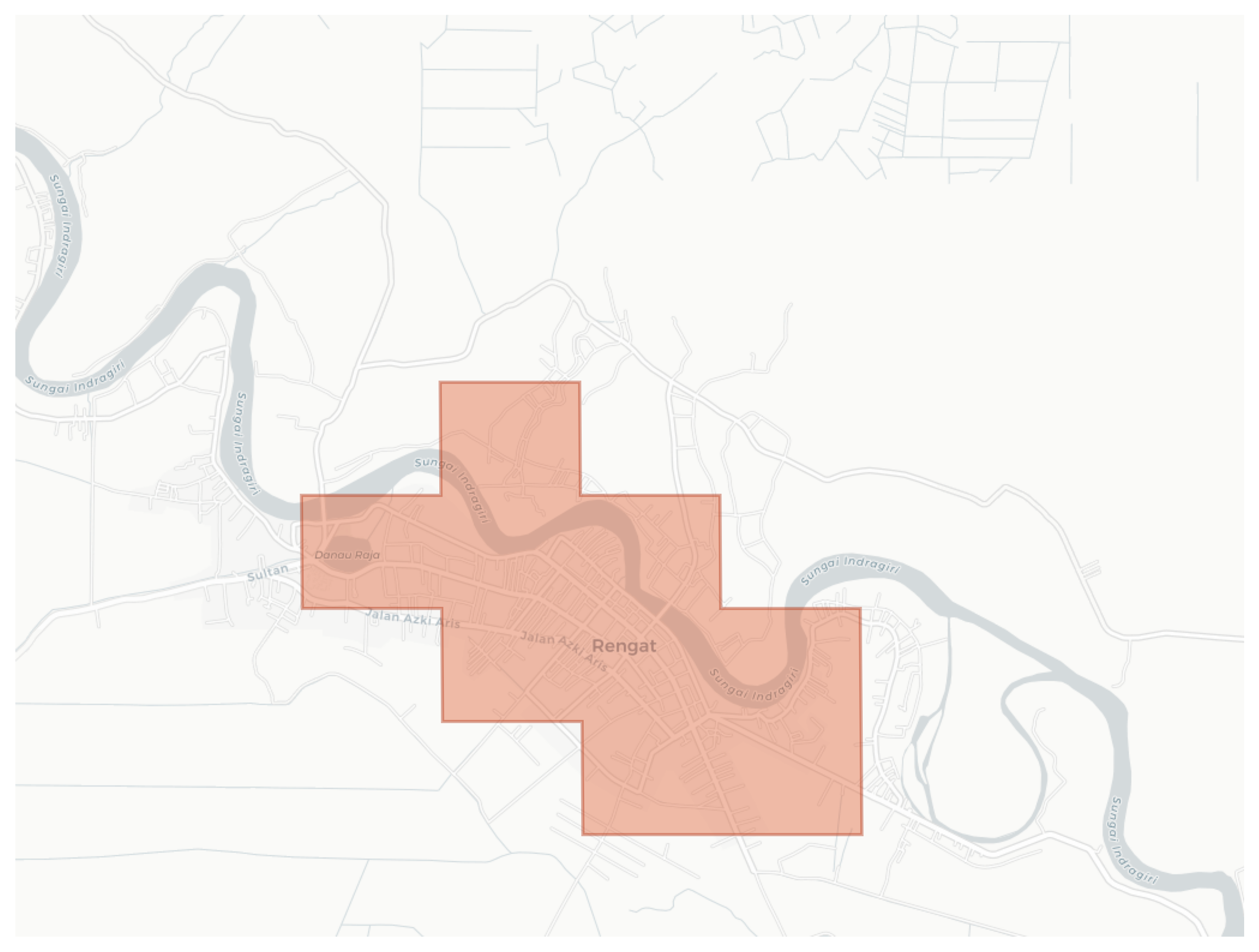 Rengat geographic map