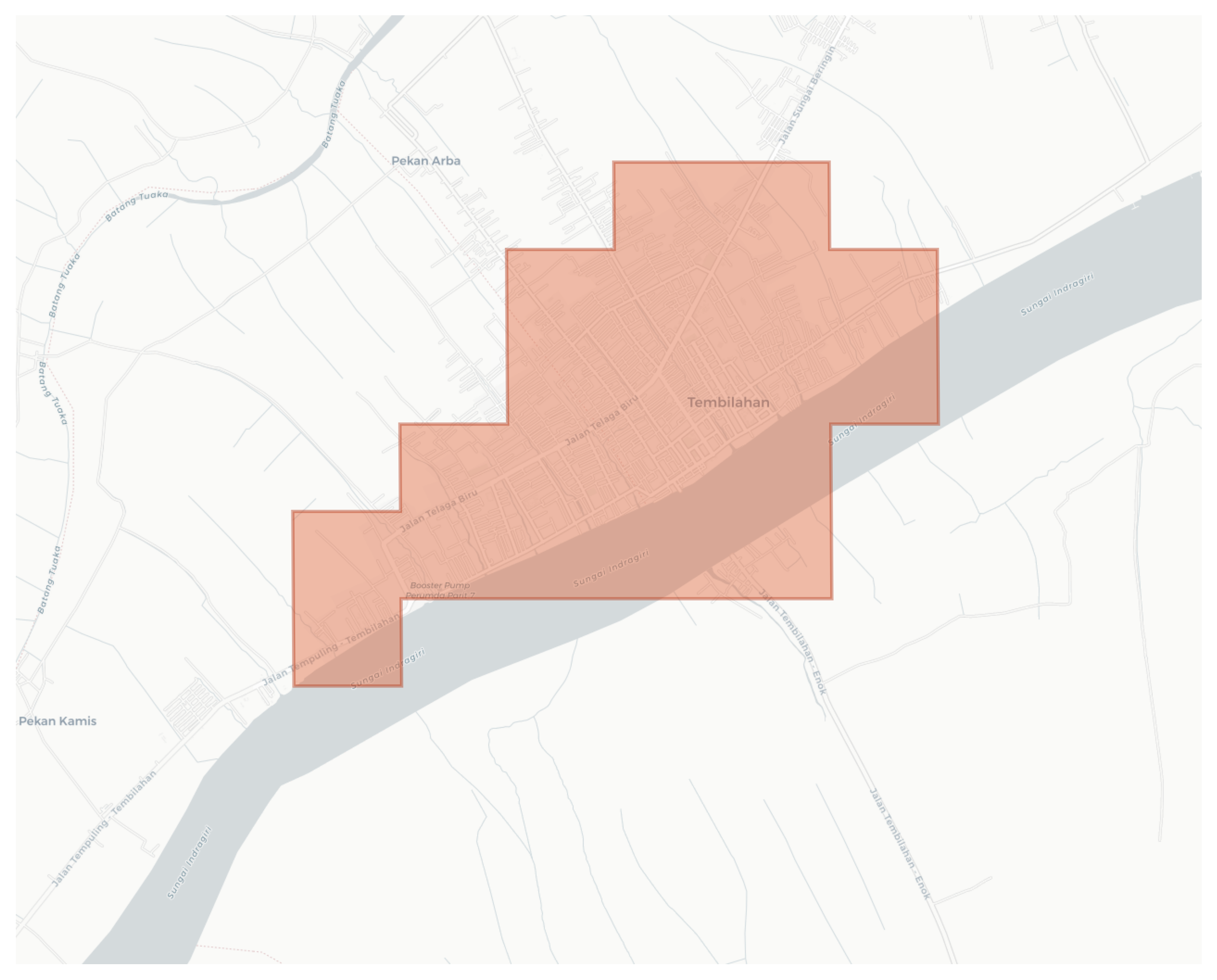 Tembilahan geographic map