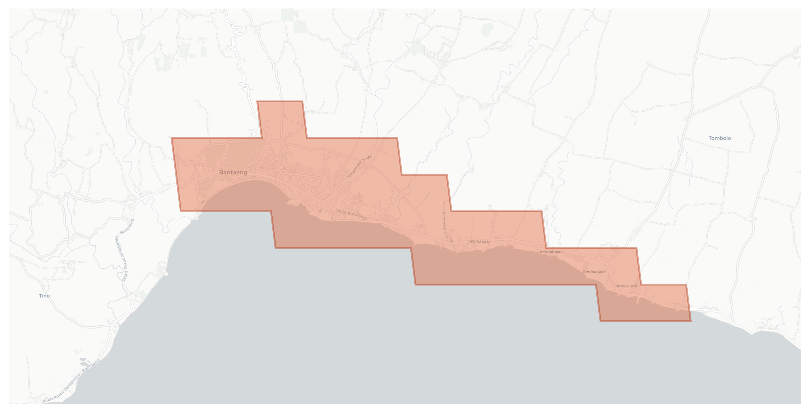 Bantaeng geographic map