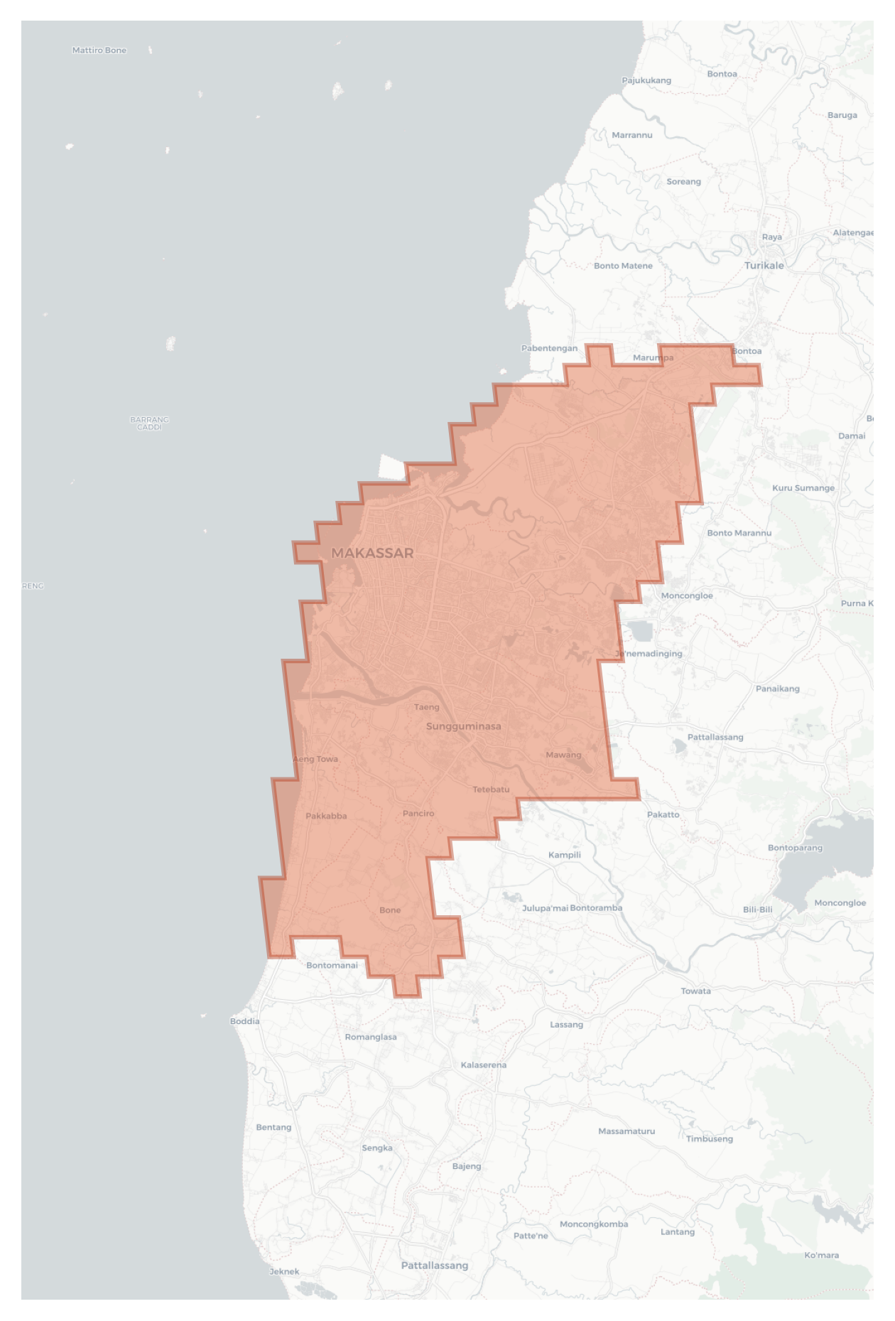 Makassar geographic map