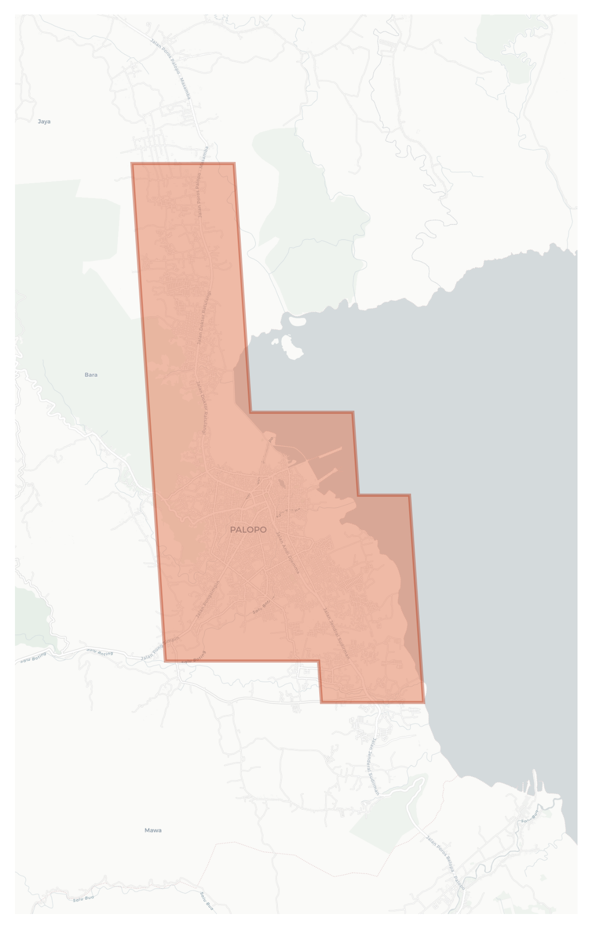 Palopo geographic map