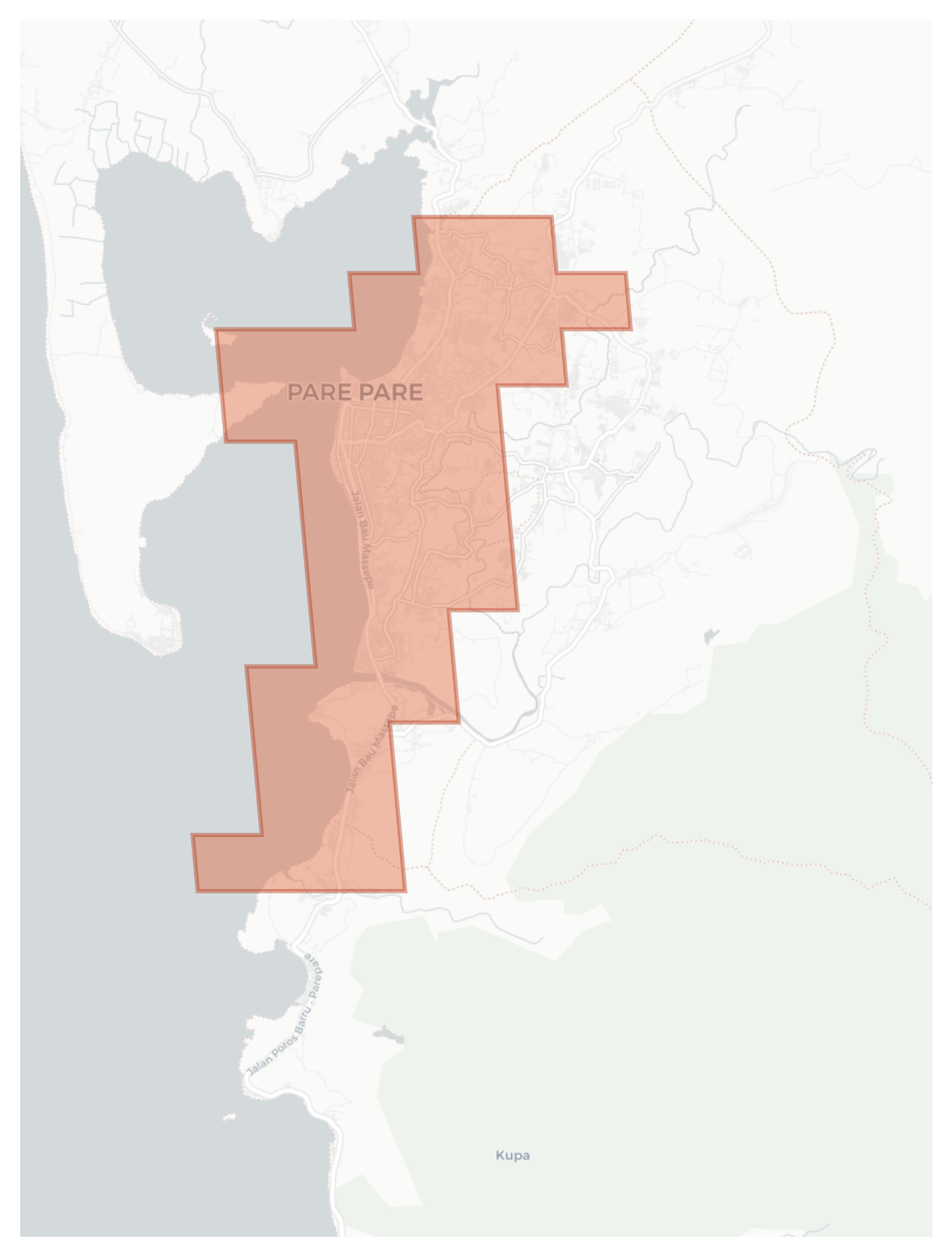 Pare-Pare geographic map