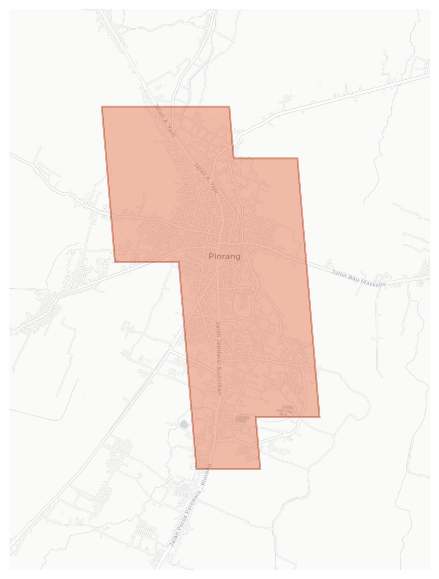 Pinrang geographic map