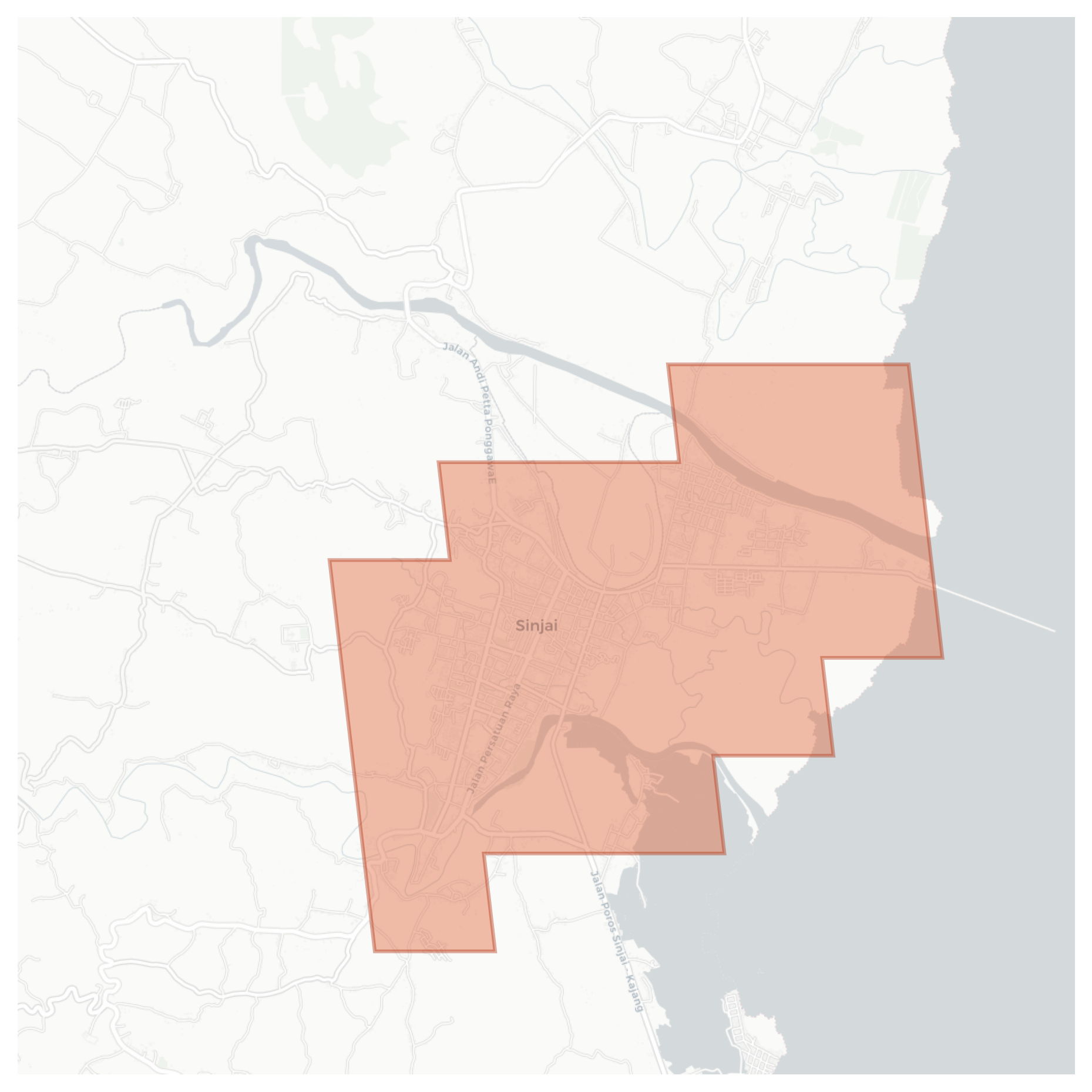 Sinjai geographic map