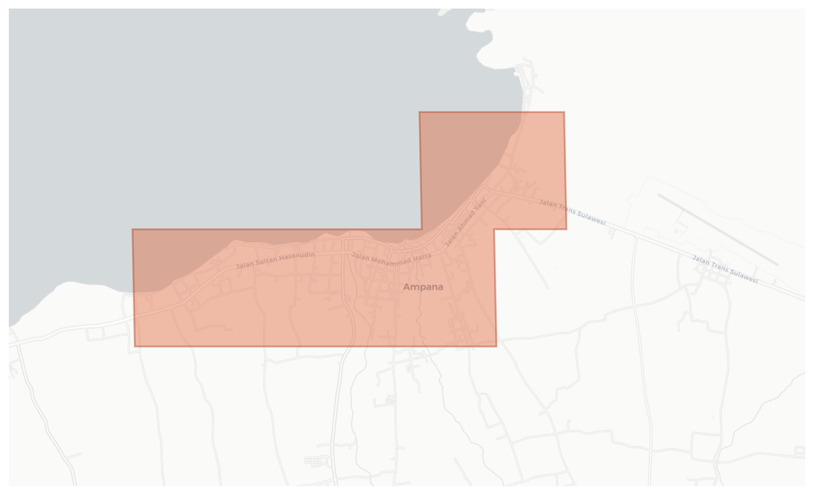 Ampana geographic map