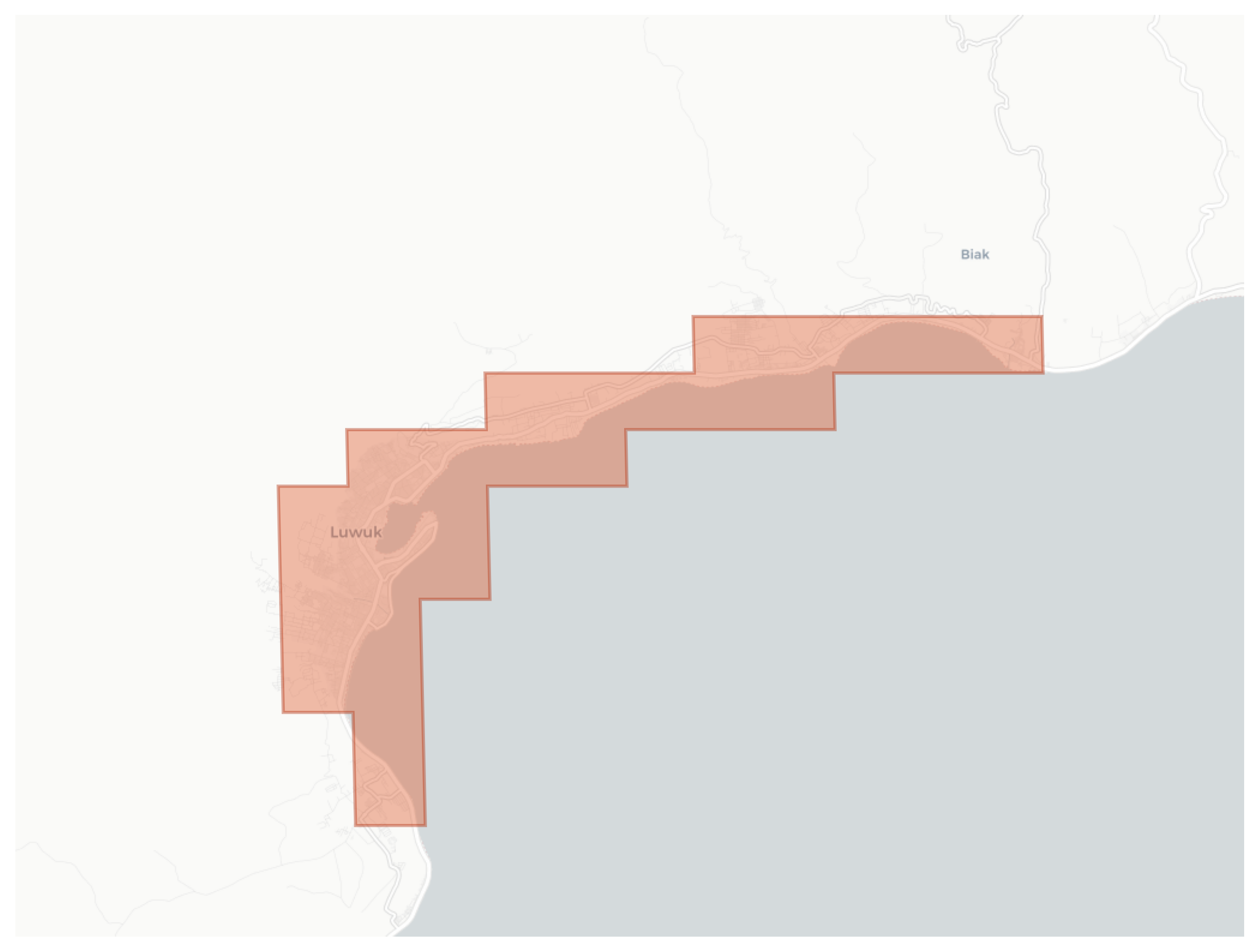 Luwuk geographic map