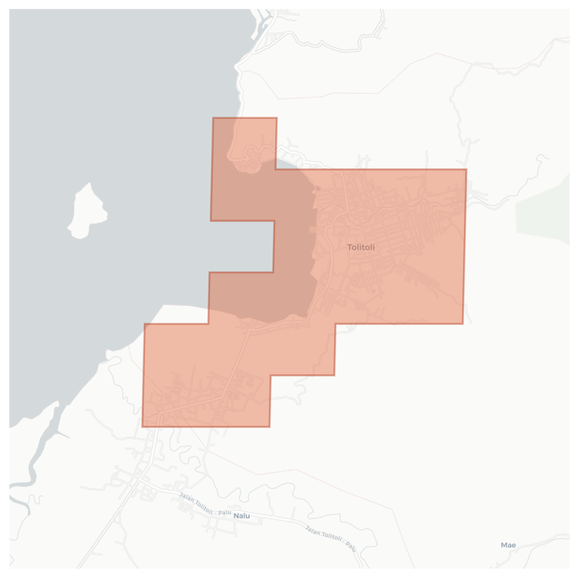 Tolitoli geographic map